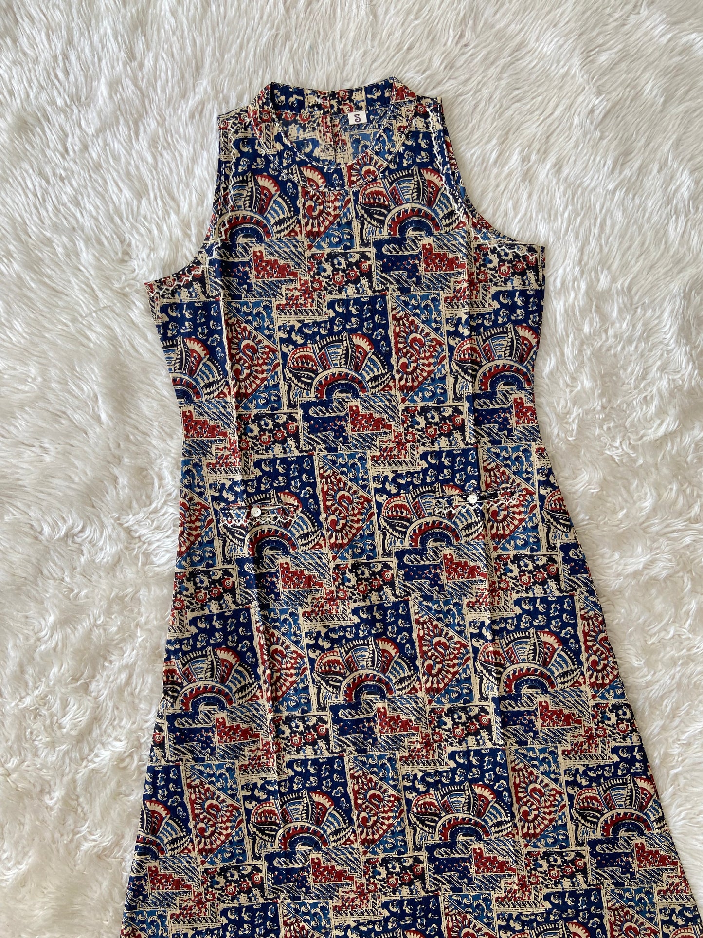 Pure Cotton Sleeveless Kurti Pant Set