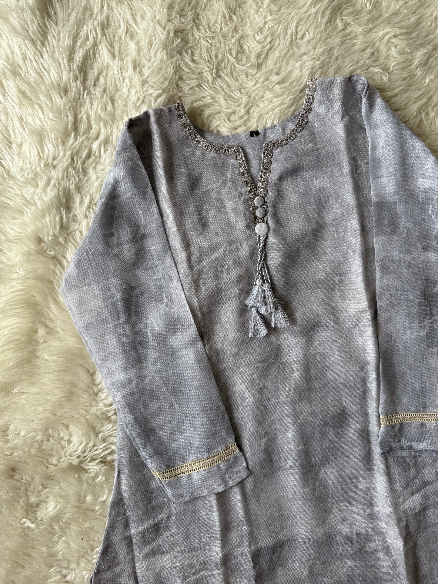 Linen Kurti Pant Dupatta Set