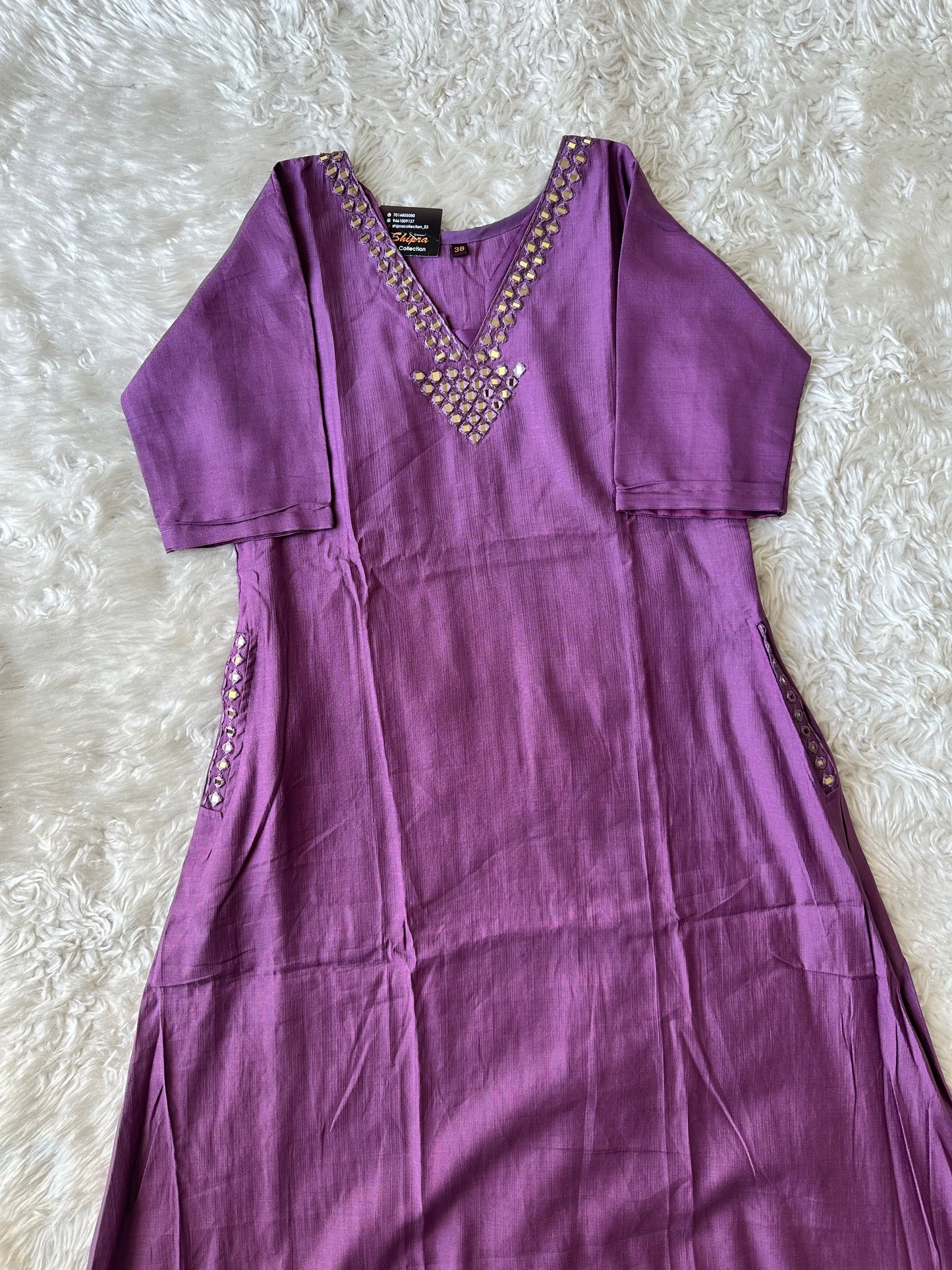 Pure Muslin Silk Kurti Plazo Set