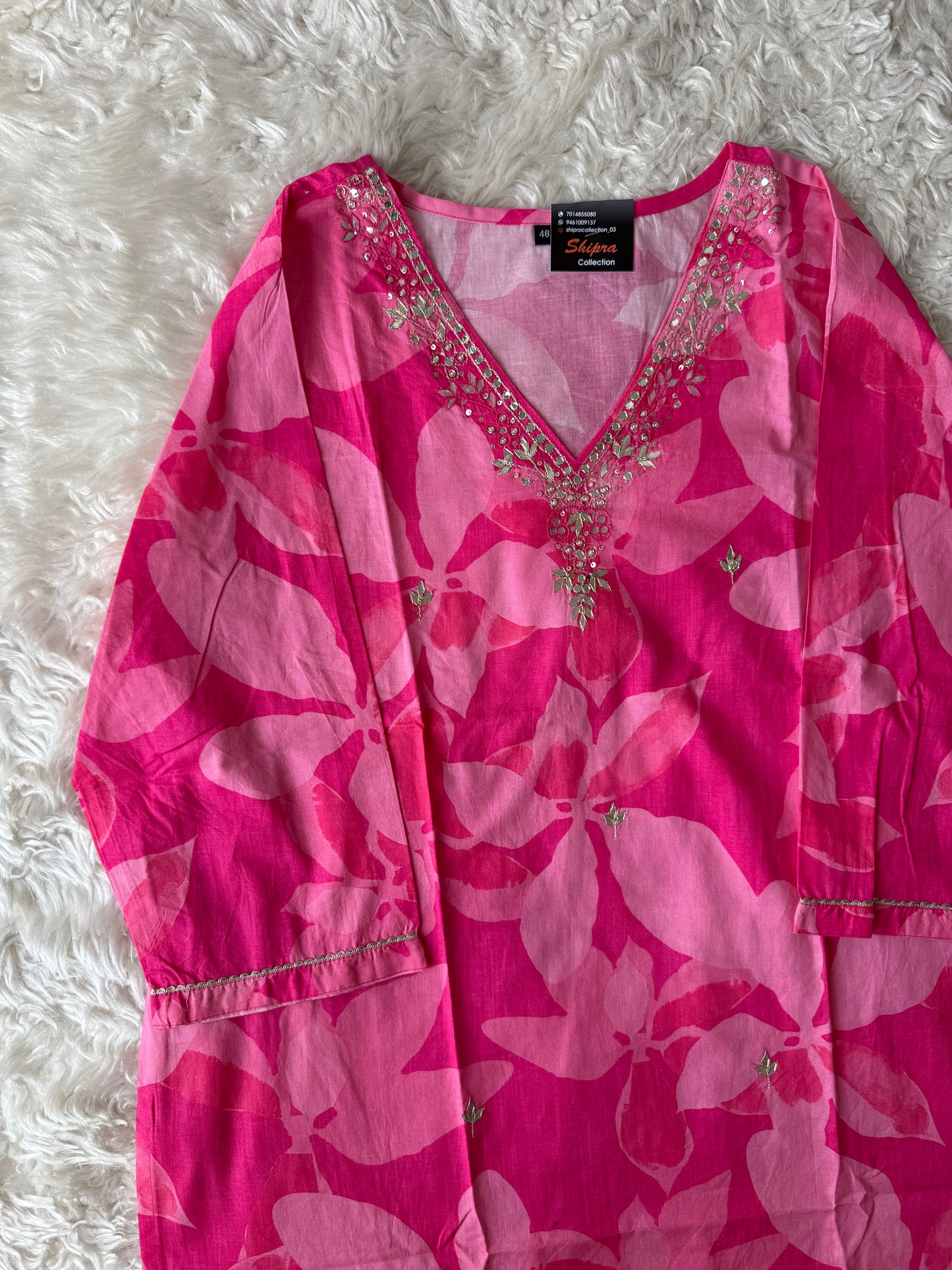 Mul Cotton Kurti Pant Dupatta Set