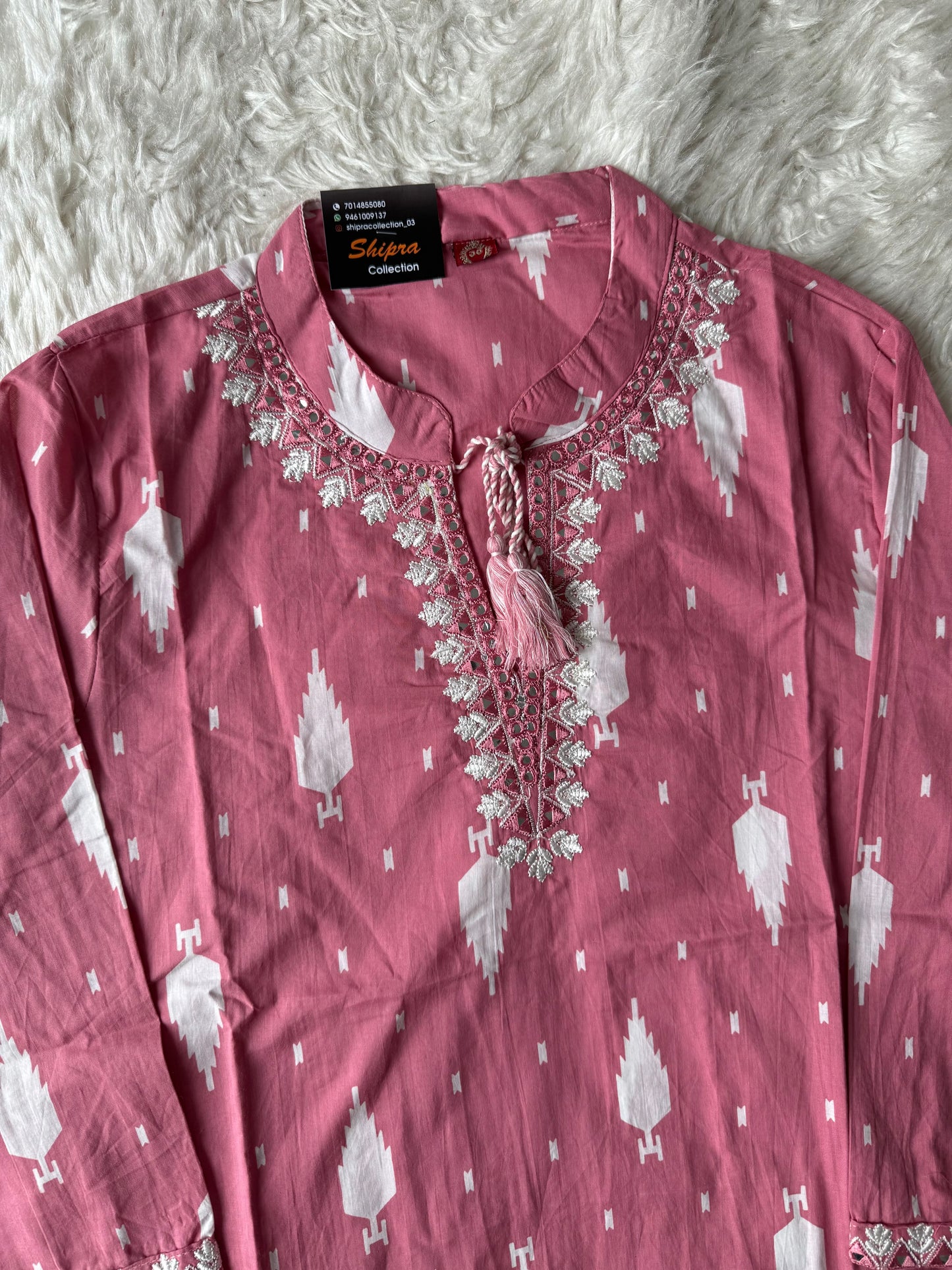 Pure Cotton Kurti Pant Dupatta Set