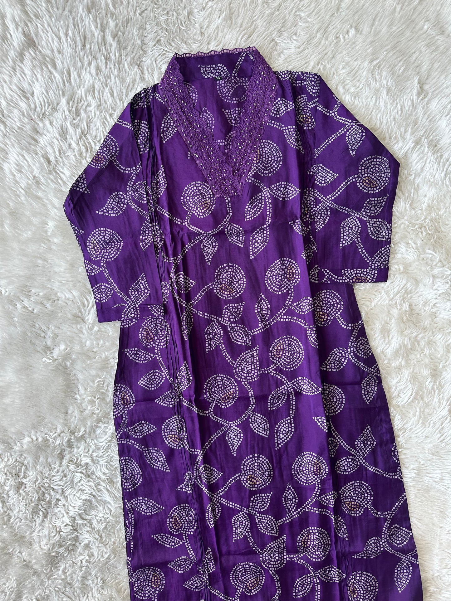 Pure Muslin Silk Kurti Pant Set