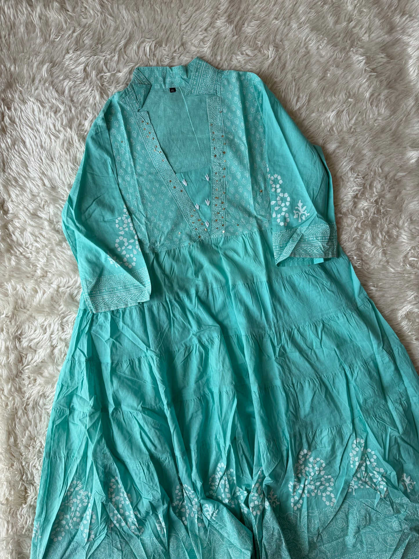 Cotton FLARE Kurti Pant Set