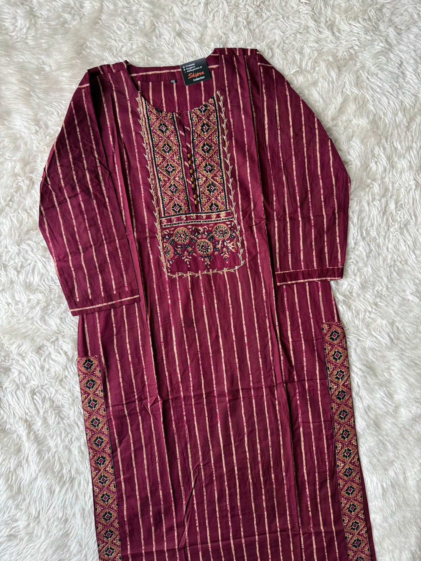 Premium Cotton Kurti Pant Dupatta Set