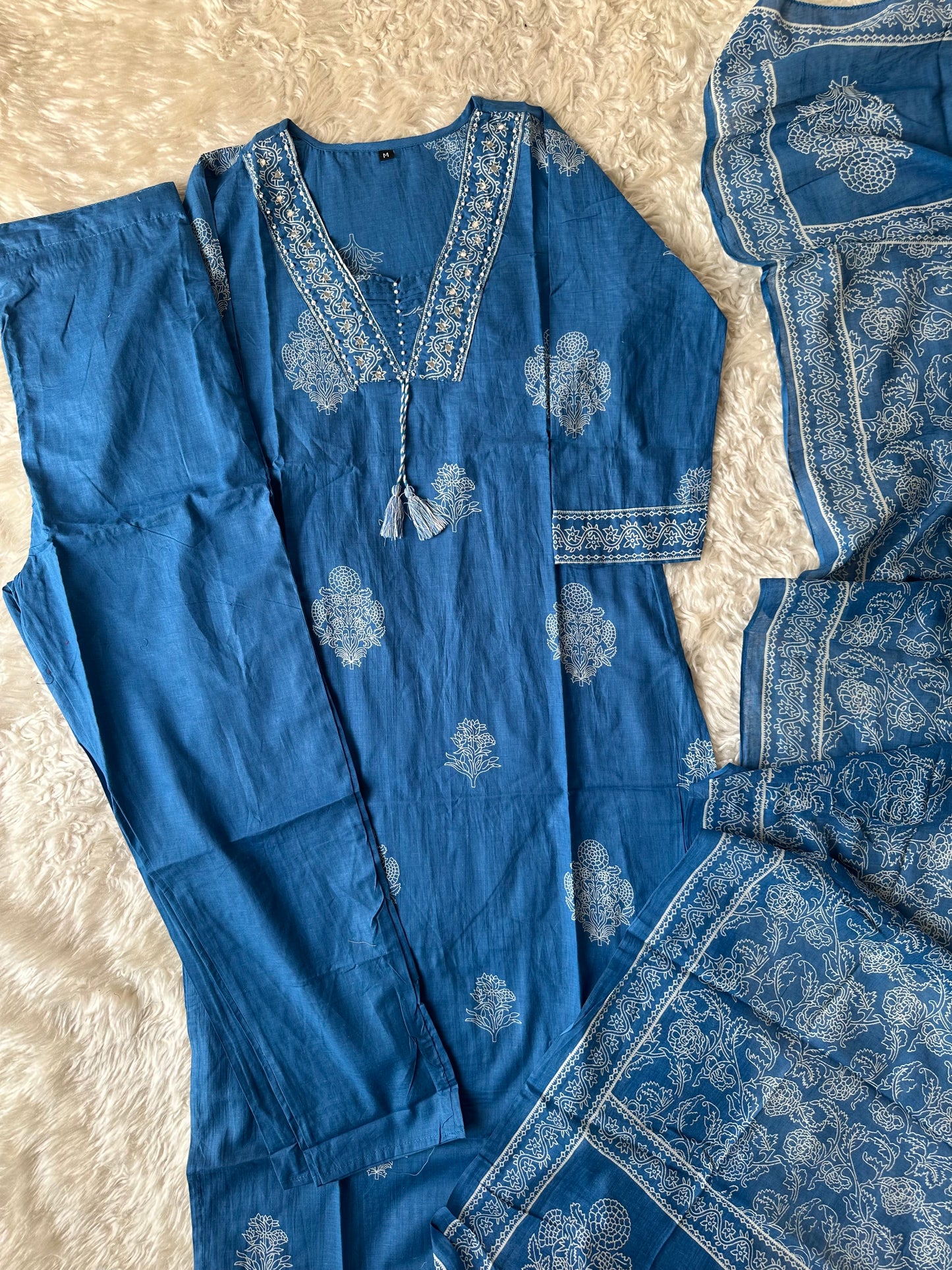 Budget Friendly Kurti Pant Dupatta Set