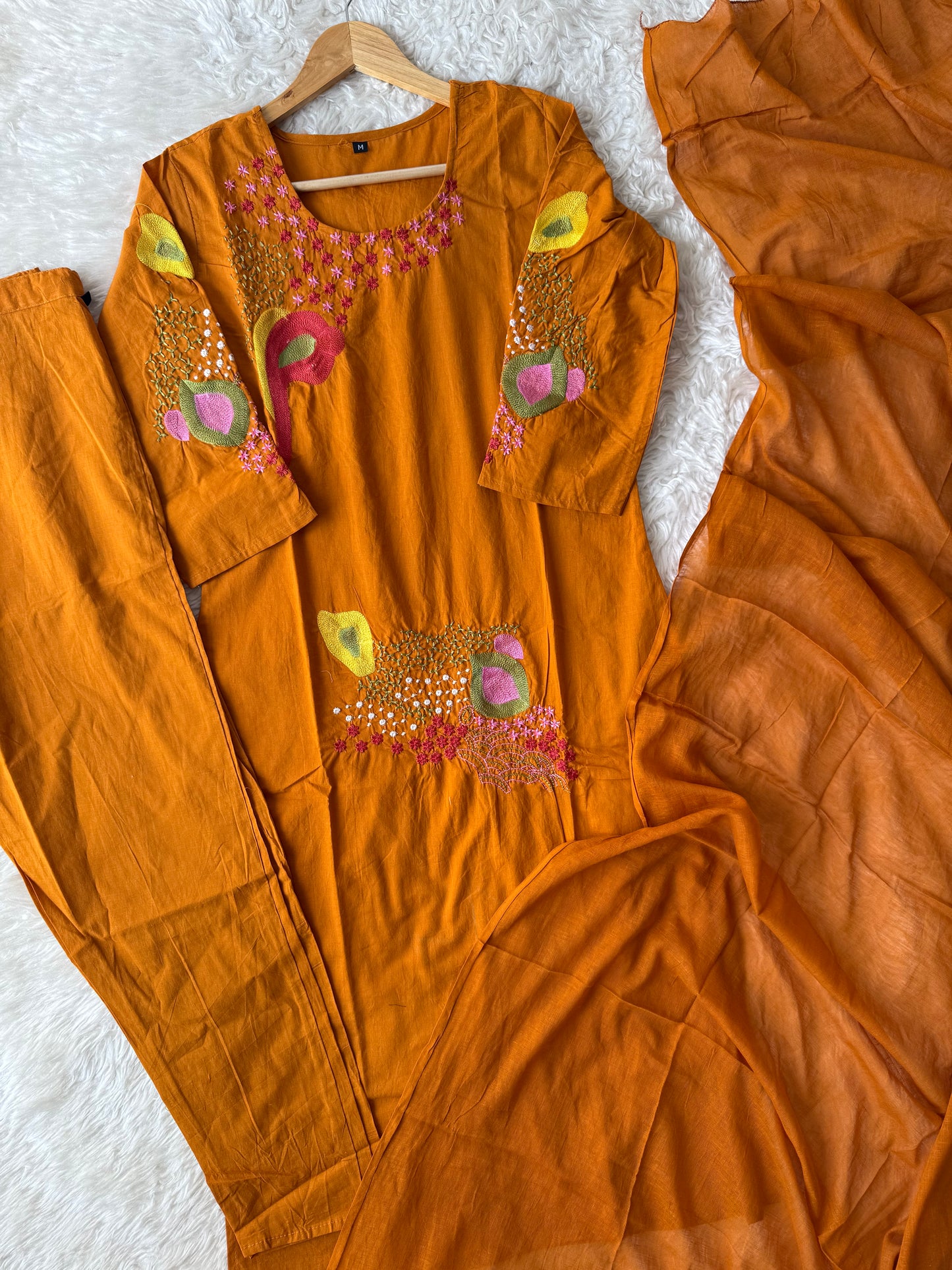 Budget Friendly Kurti Pant Dupatta Set