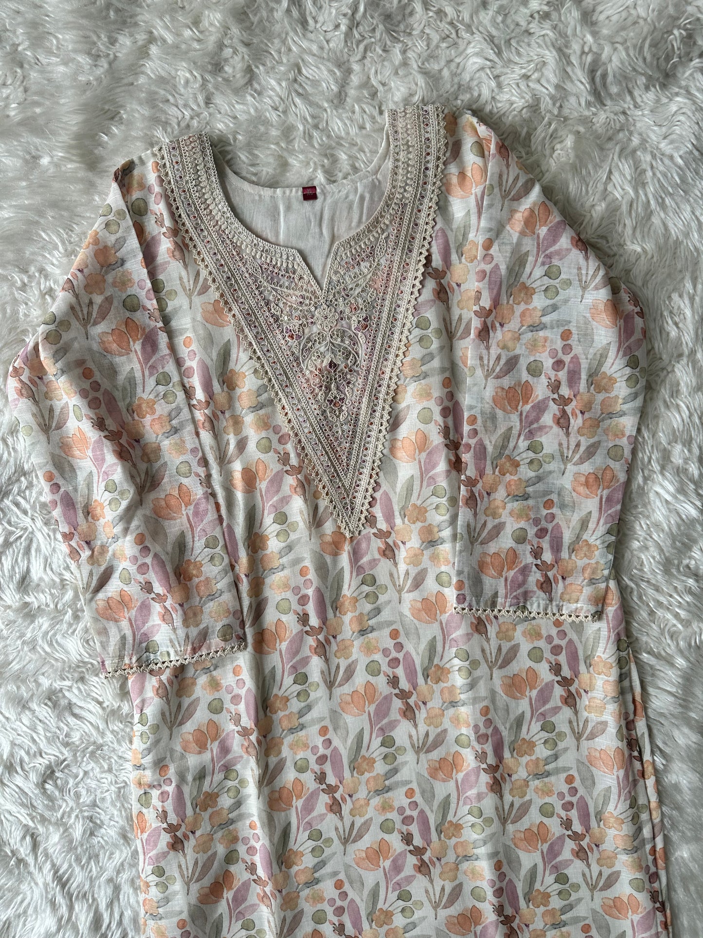 Linen Kurti Pant Dupatta Set