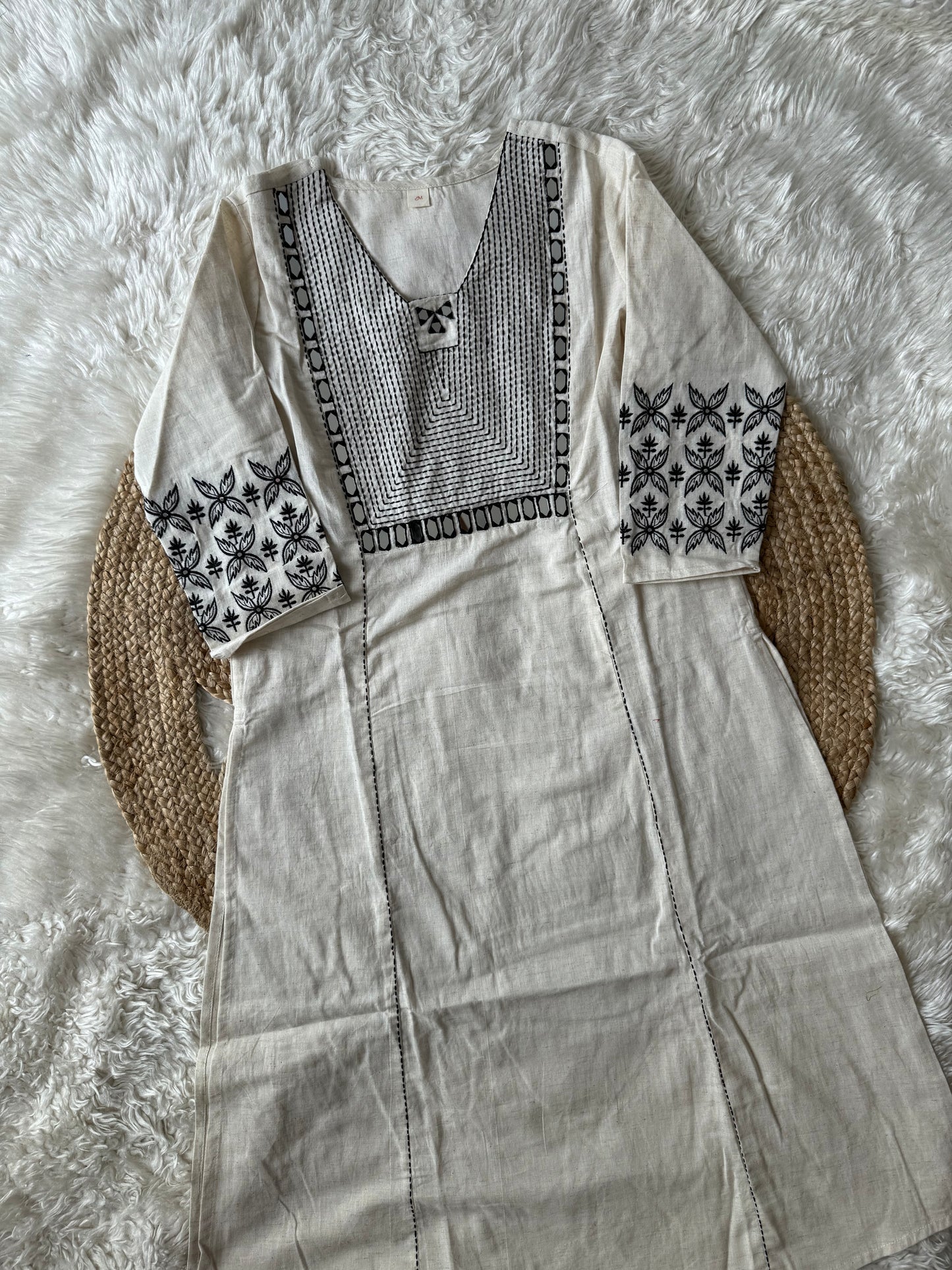 Khadi Cotton Kurti Pant Set
