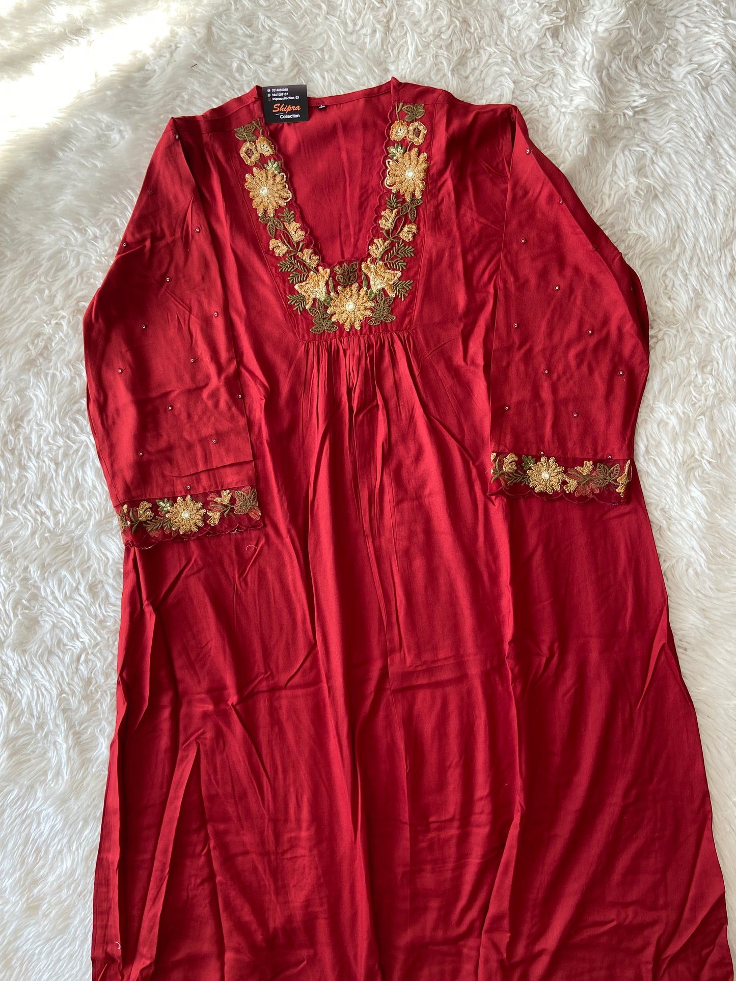 Rayon Kurti Pant Dupatta Set
