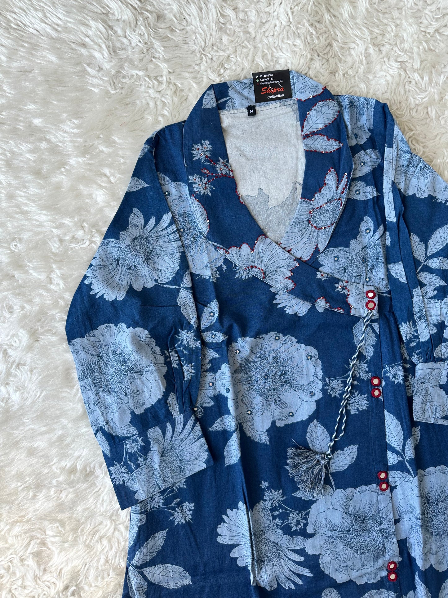 Khadi Cotton Kurti Plazo Set