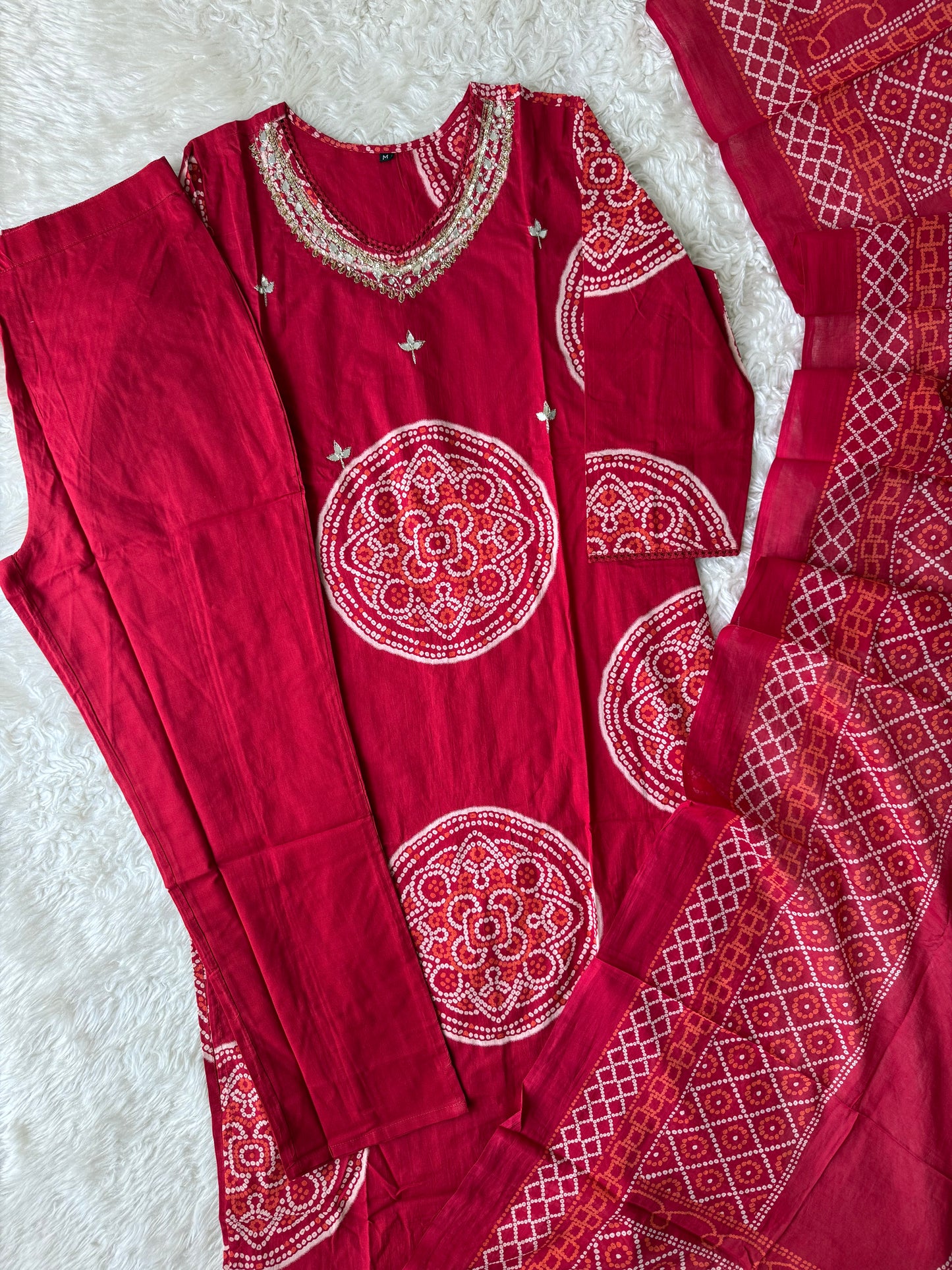 Premium Cotton Kurti Pant Dupatta Set