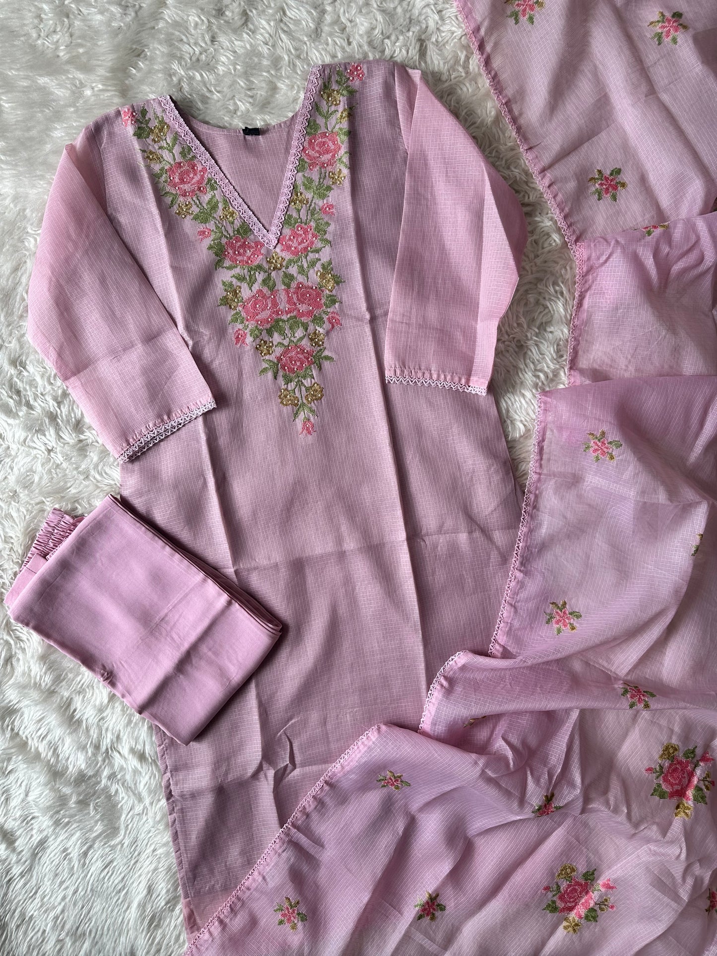 Doriya Kurti Pant Dupatta Set