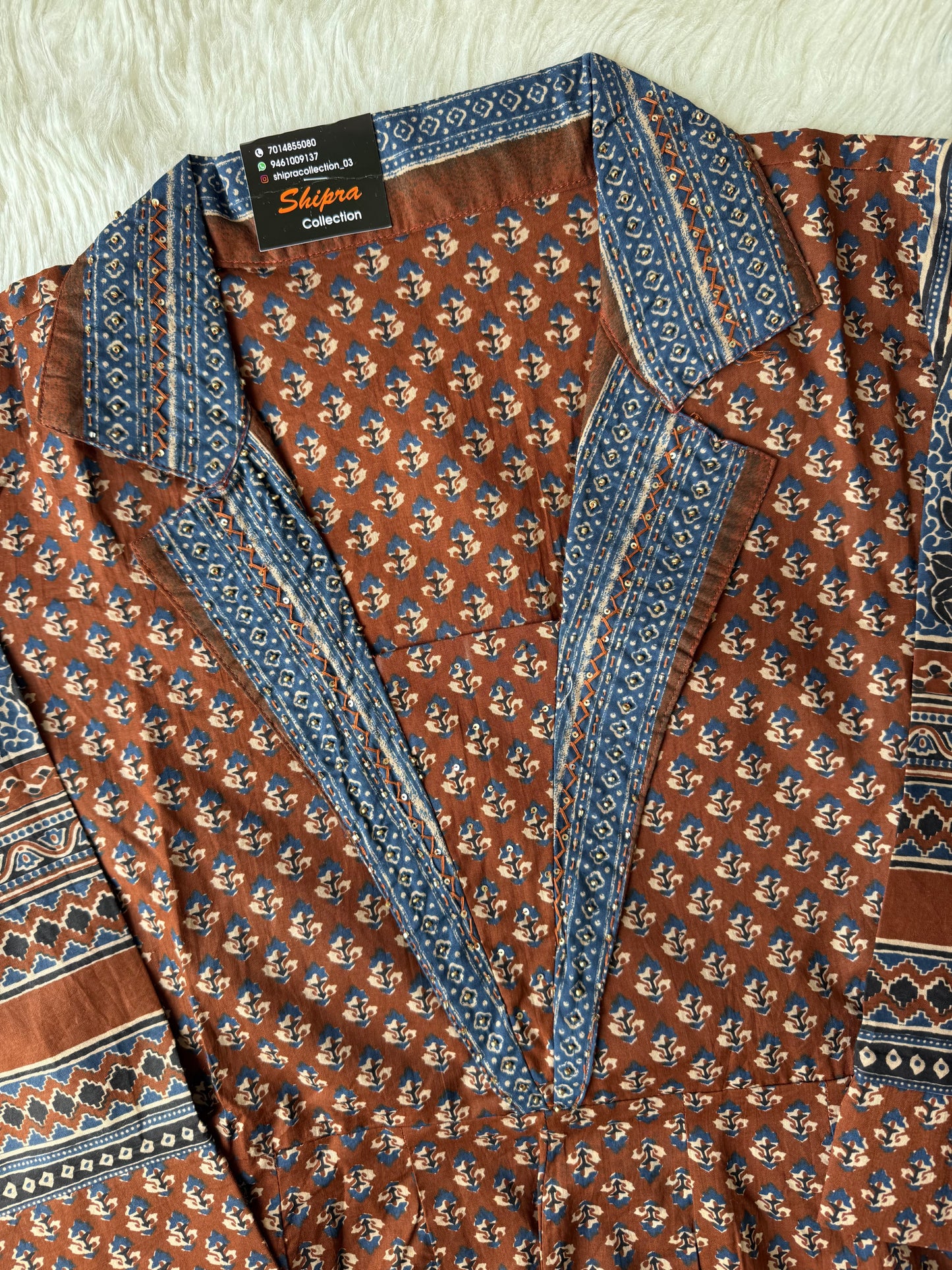 Premium Cotton Flare Kurti Pant Dupatta Set