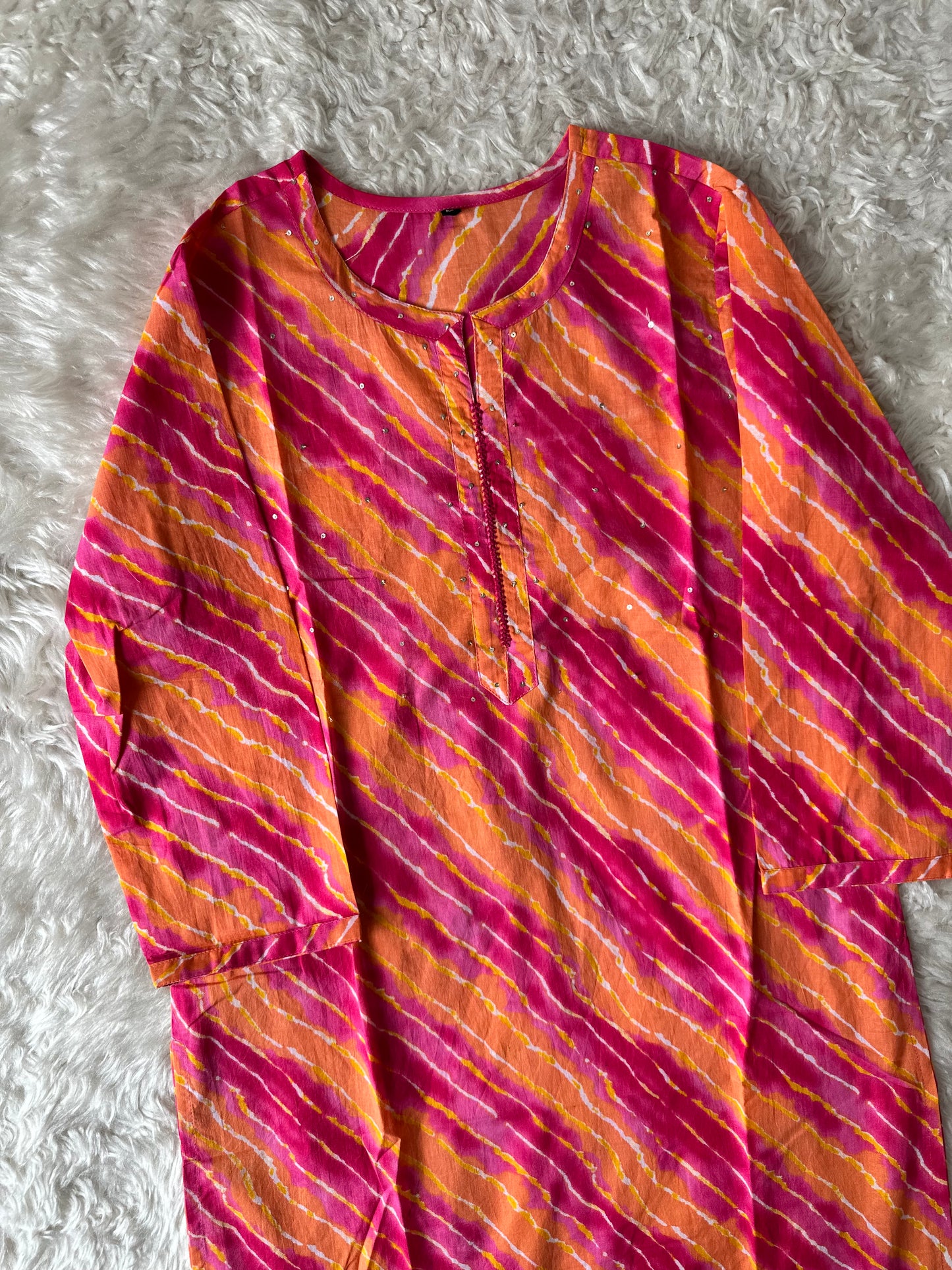 Premium Cotton Lehariya Kurti