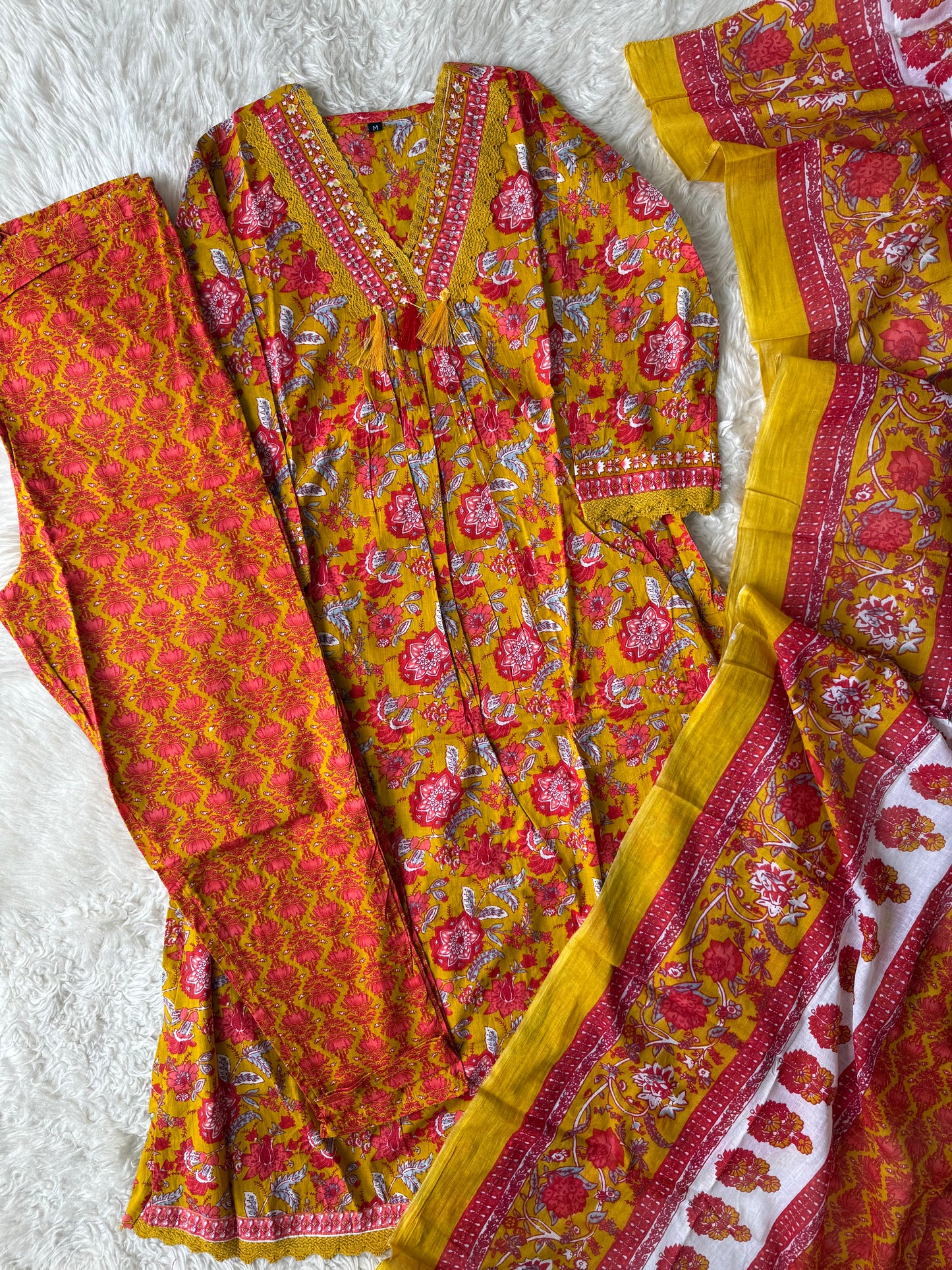 Budget Friendly FLARE Kurti Pant Dupatta Set
