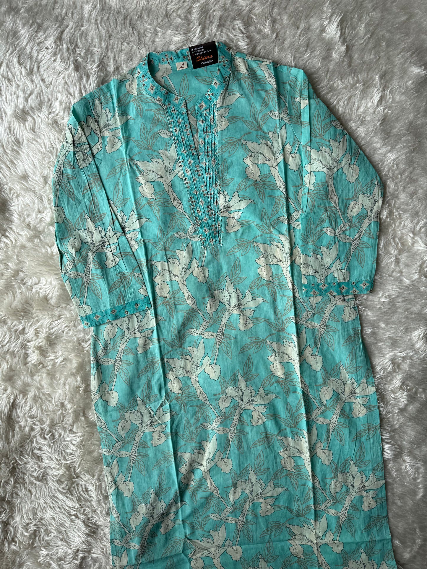 Pure Cotton Kurti Pant Dupatta Set