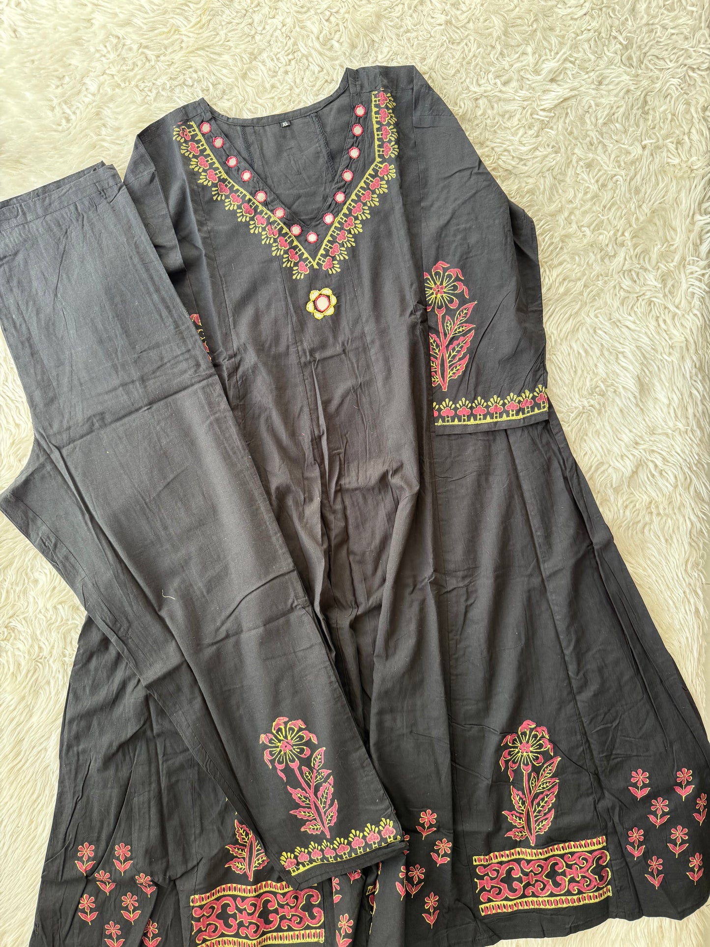 Cotton FLARE Kurti Pant Set