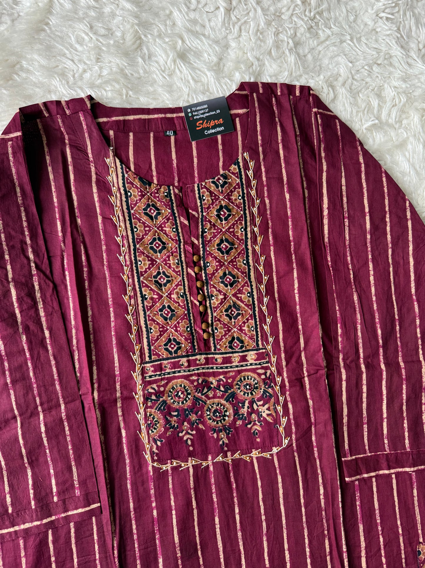 Premium Cotton Kurti Pant Dupatta Set