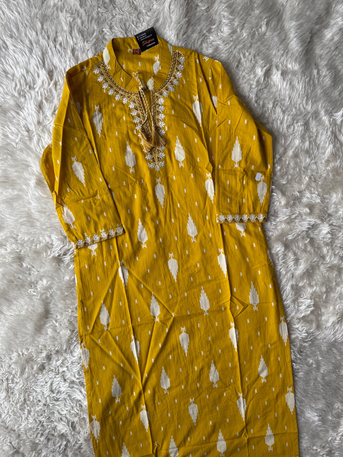 Pure Cotton Kurti Pant Dupatta Set