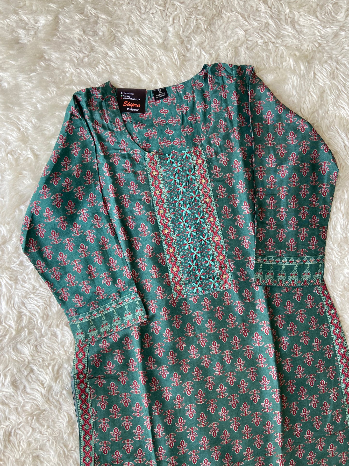 Crepe Silk Kurti Pant Dupatta Set