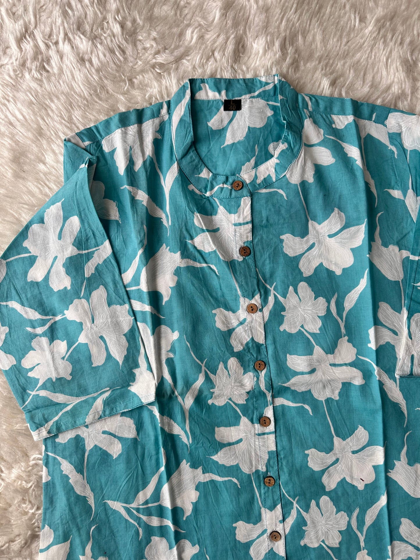 Pure Cotton Short Kurti (feeding friendly)