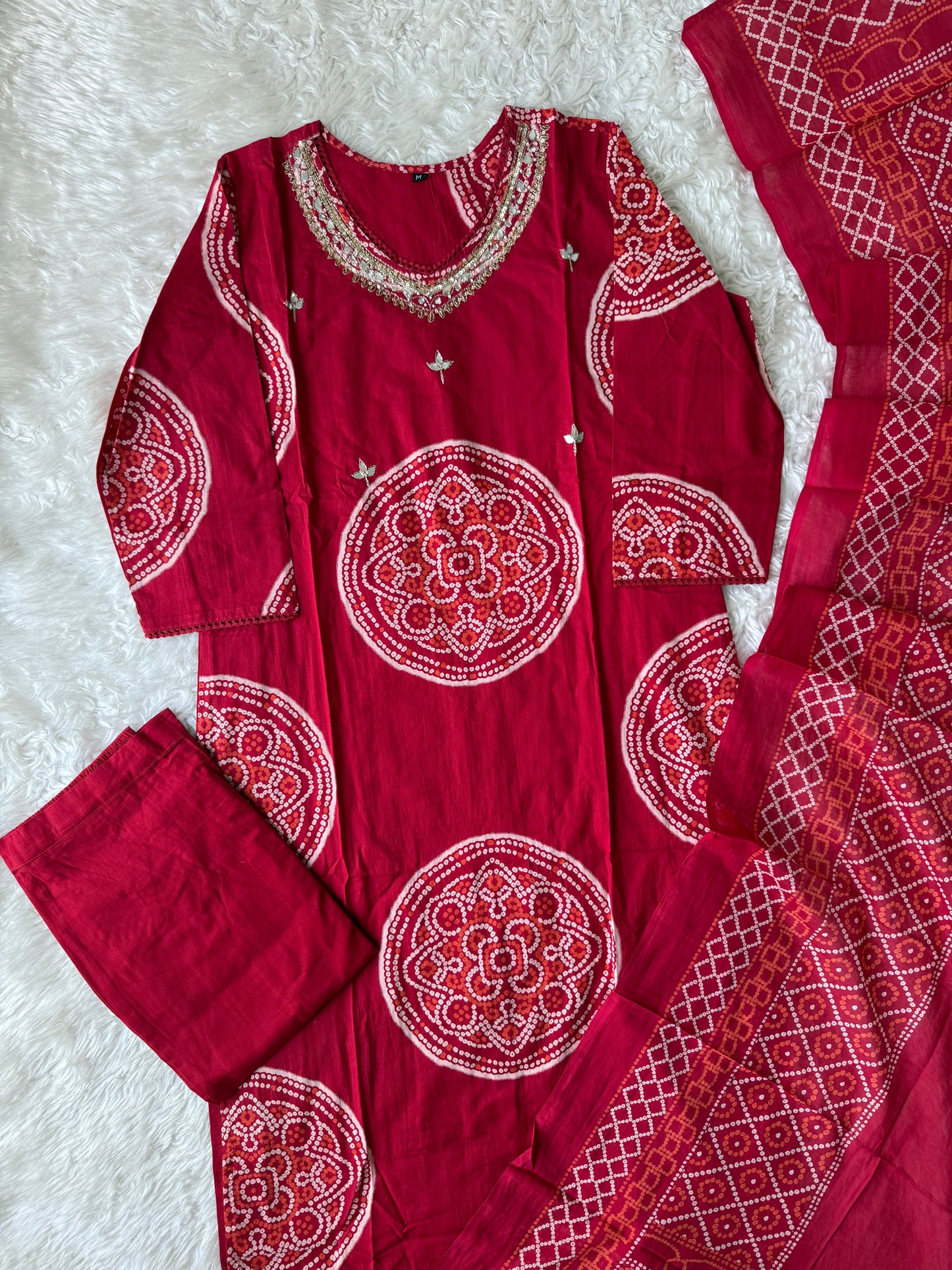 Premium Cotton Kurti Pant Dupatta Set