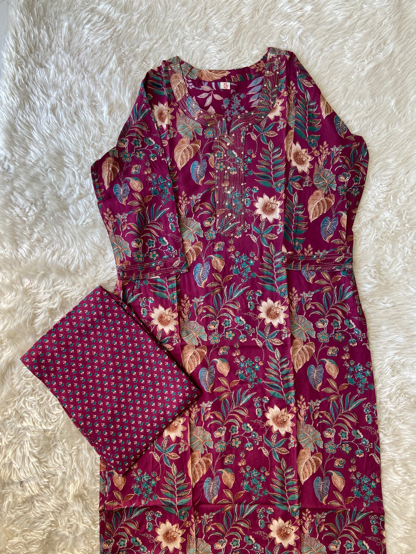Soft Rayon Kurti Pant Set
