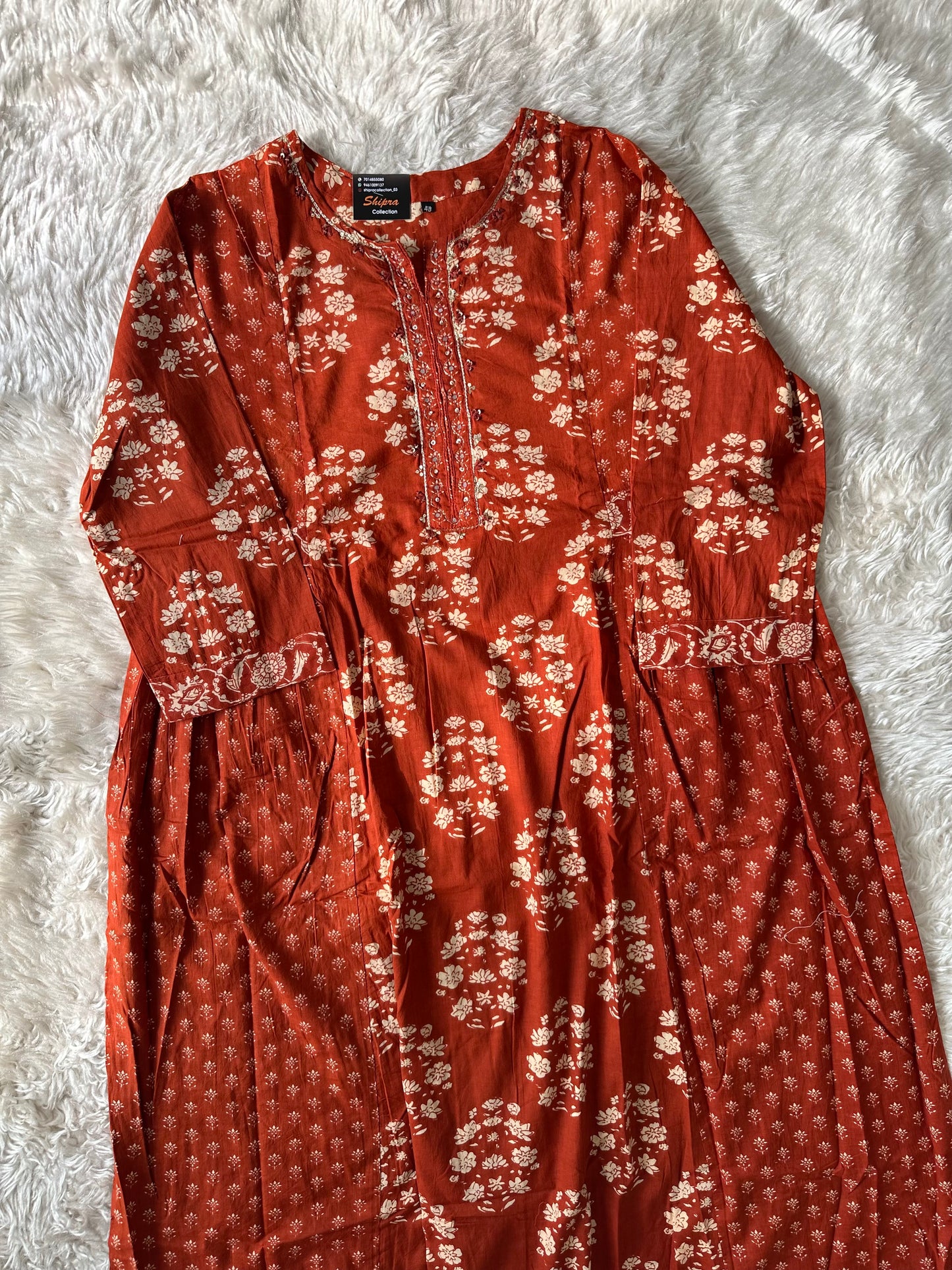 Breathable Cotton Kurti Pant Cotton Dupatta Set