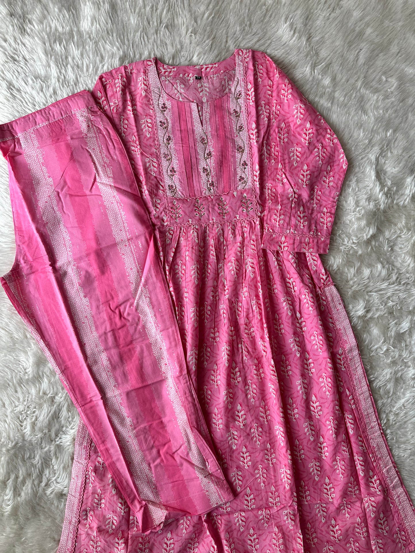Stock Clearance 🚨 Premium Cotton Kurti Pant Set