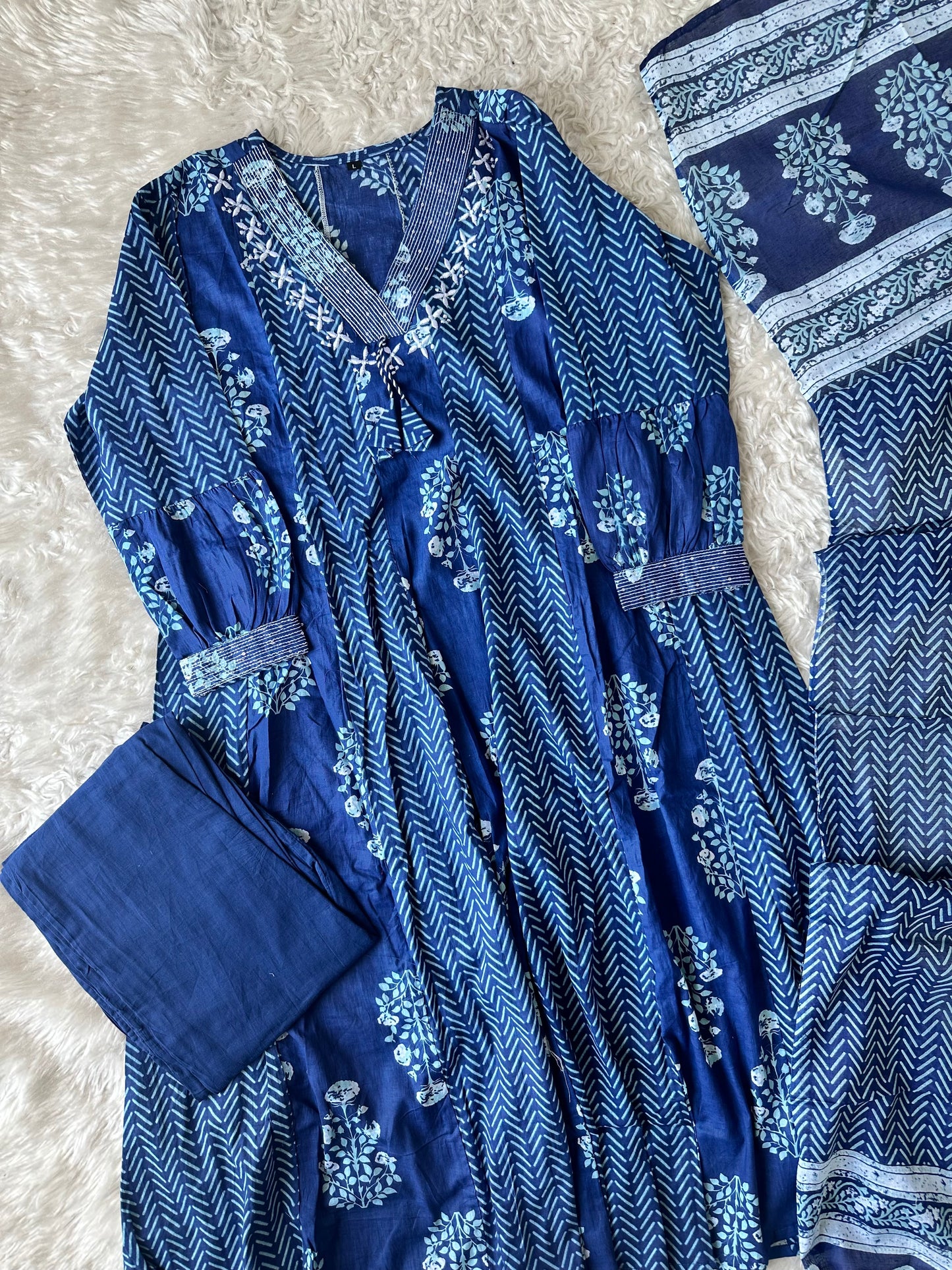 Budget Friendly FLARE Kurti Pant Dupatta Set