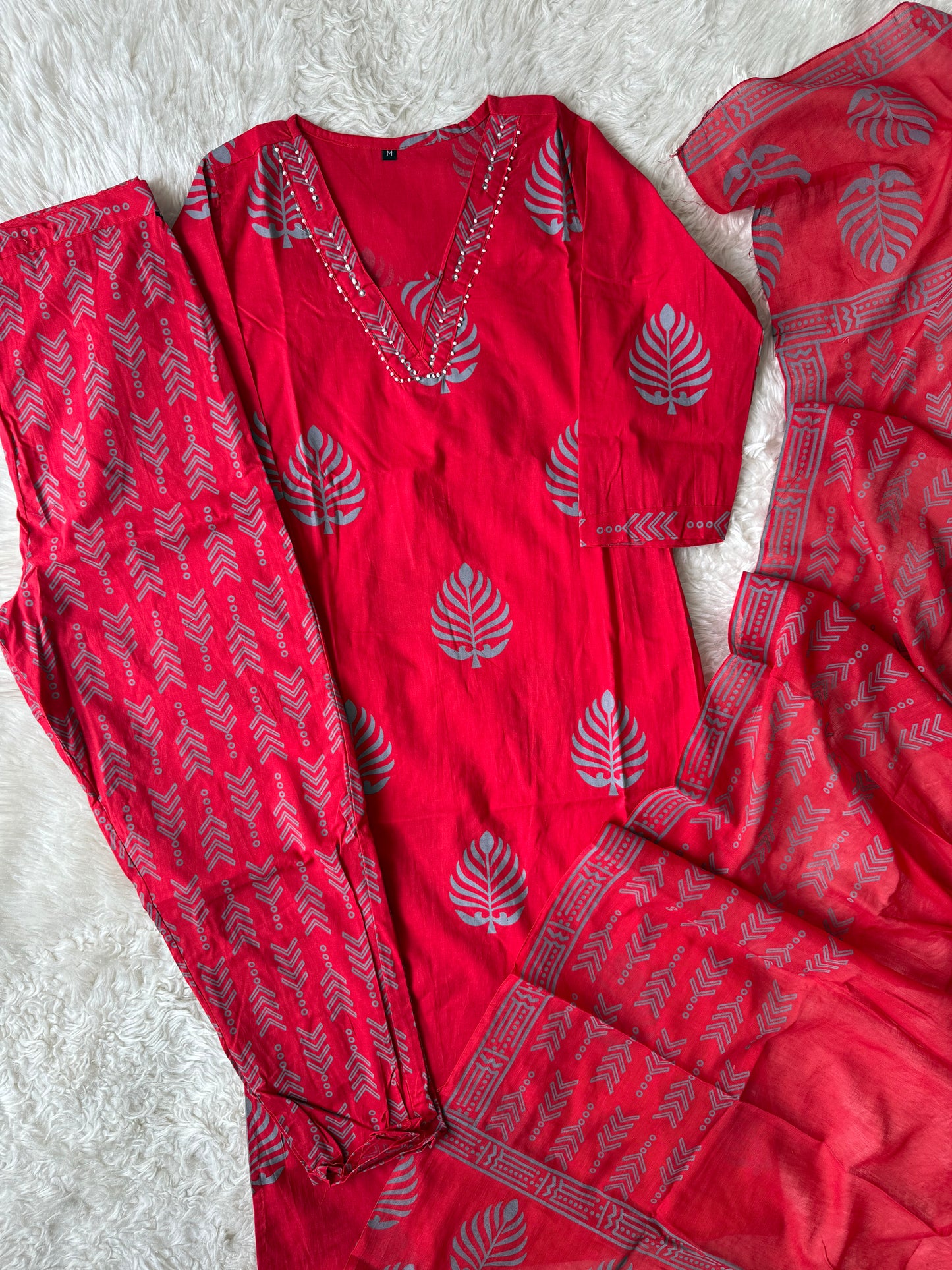 Budget Friendly Kurti Pant Dupatta Set