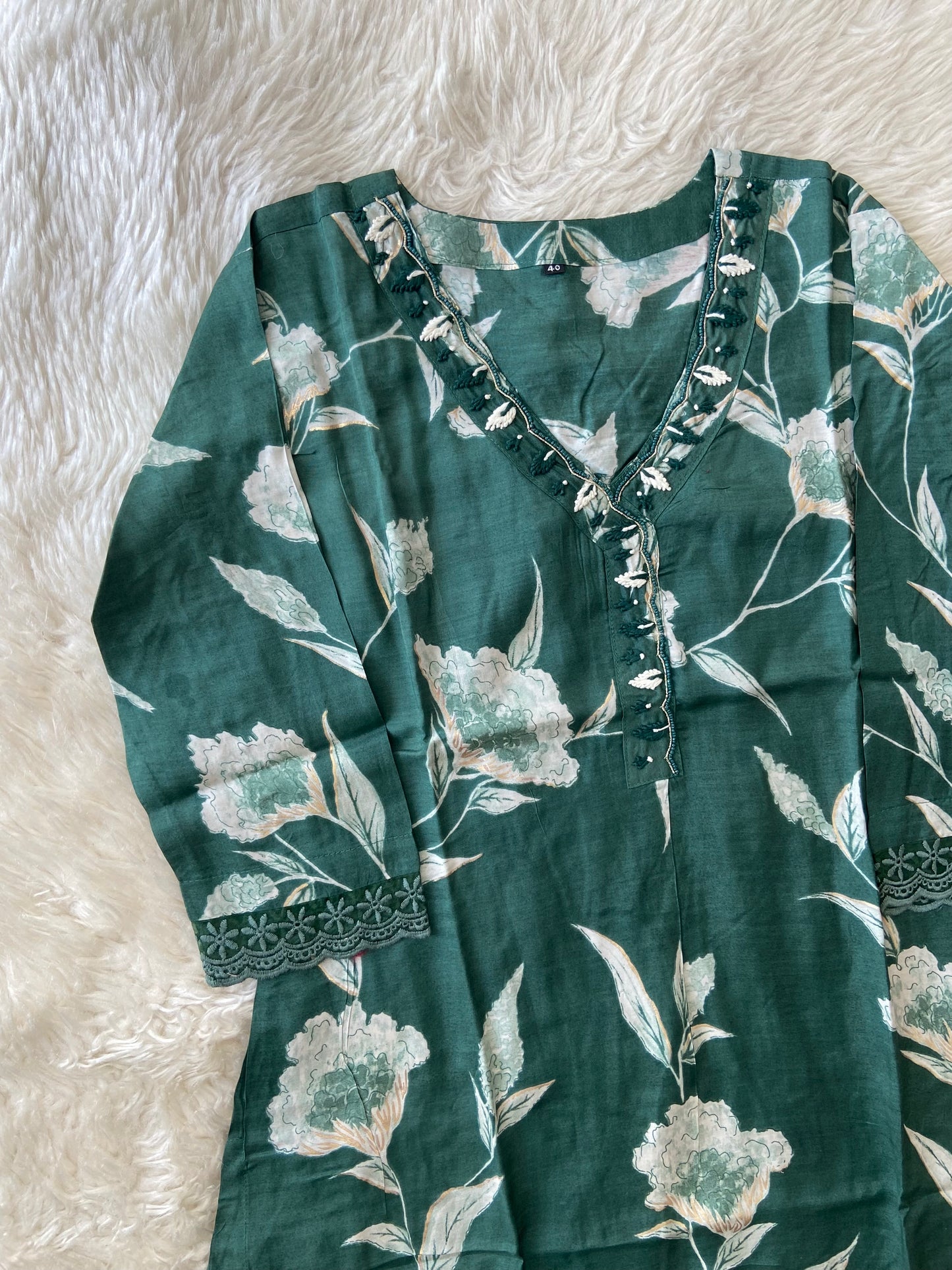 Mul Silk Kurti Pant Set