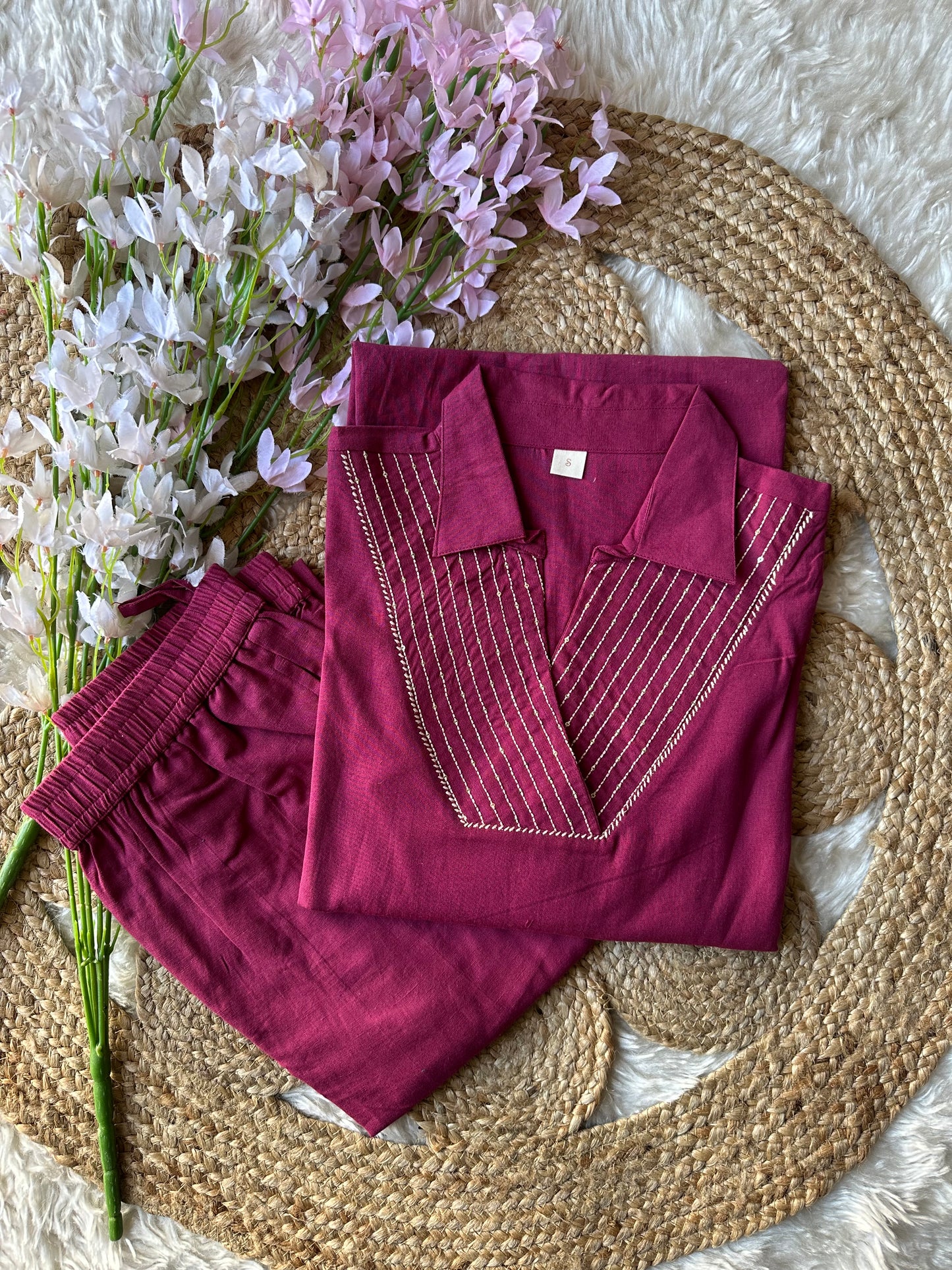 Stock Clearance 🚨 Khadi Cotton Kurti Pant Set