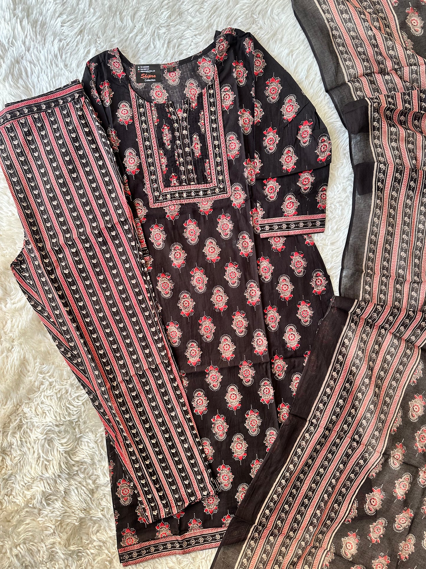 Steal Deal 🚨 Premium Cotton Kurti Pant Dupatta Set