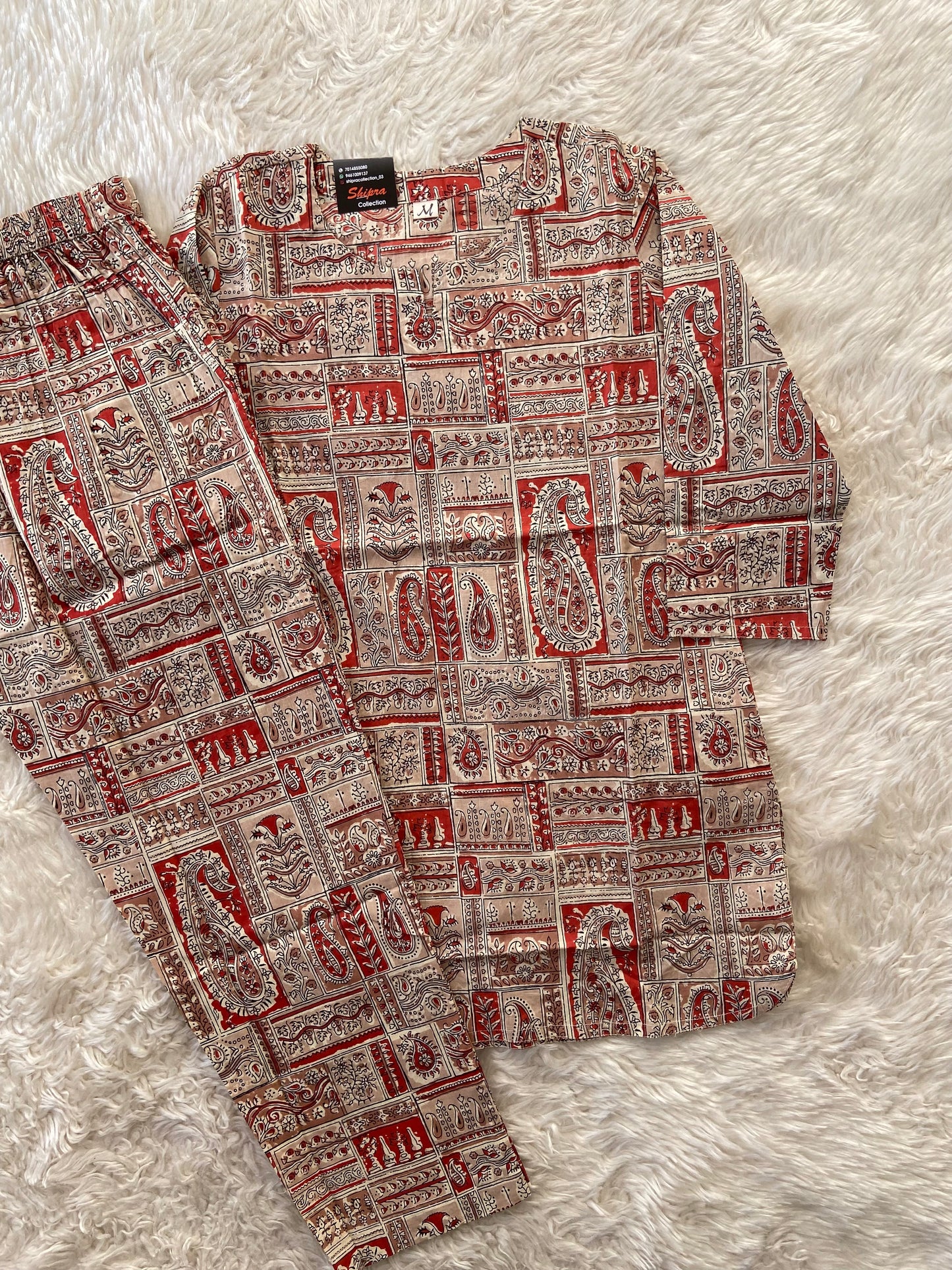 Premium Cotton Kalamkari Print Lounge Wear