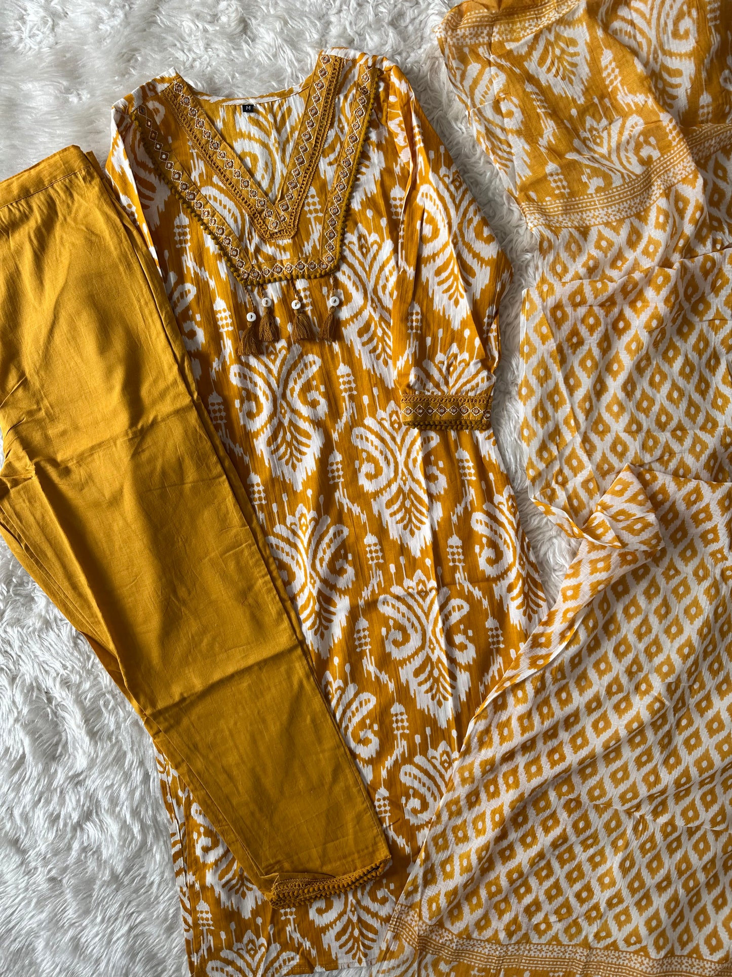 Budget Friendly Kurti Pant Dupatta Set