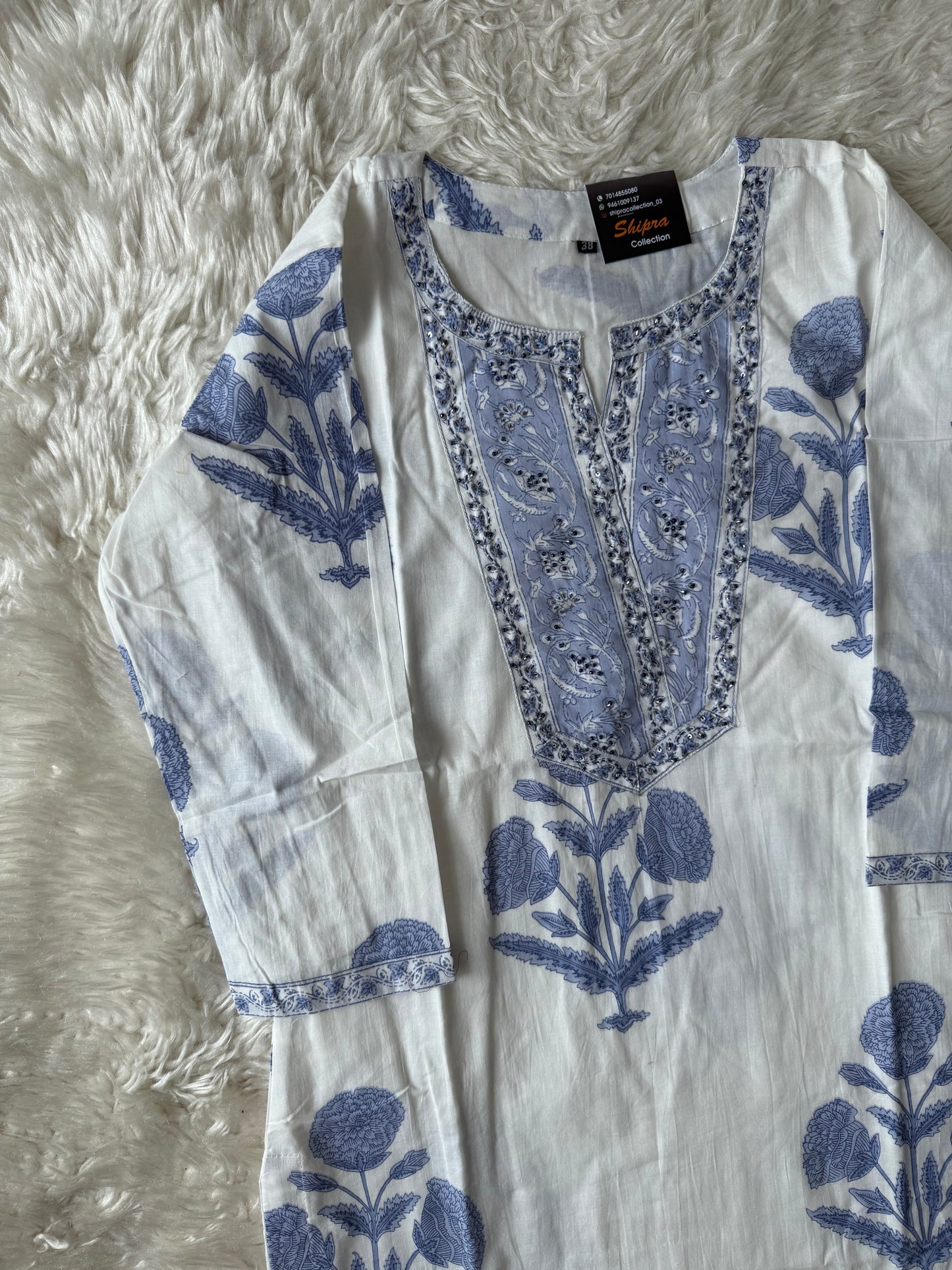 Premium Cotton Kurti plazo Dupatta Set