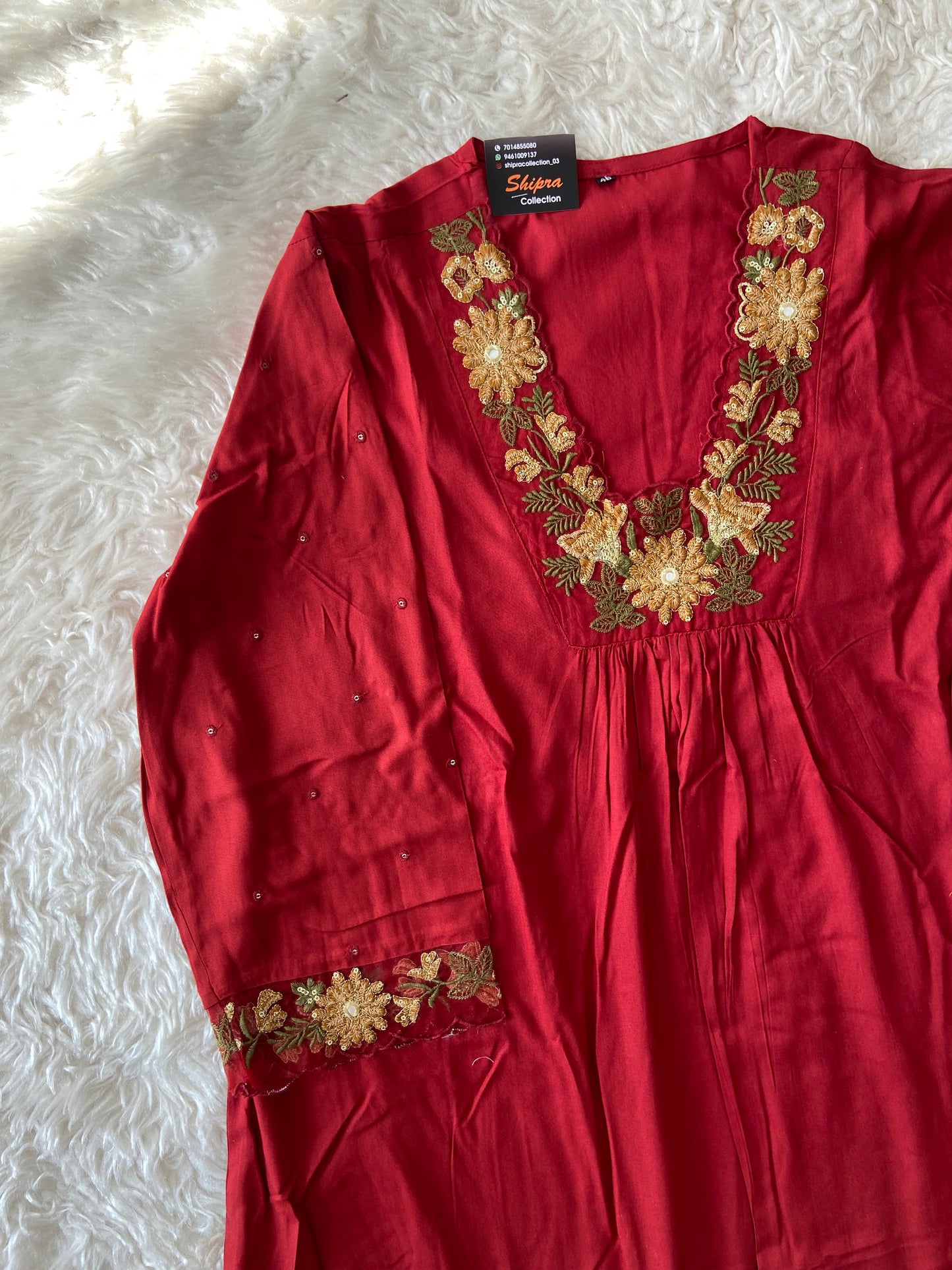 Rayon Kurti Pant Dupatta Set