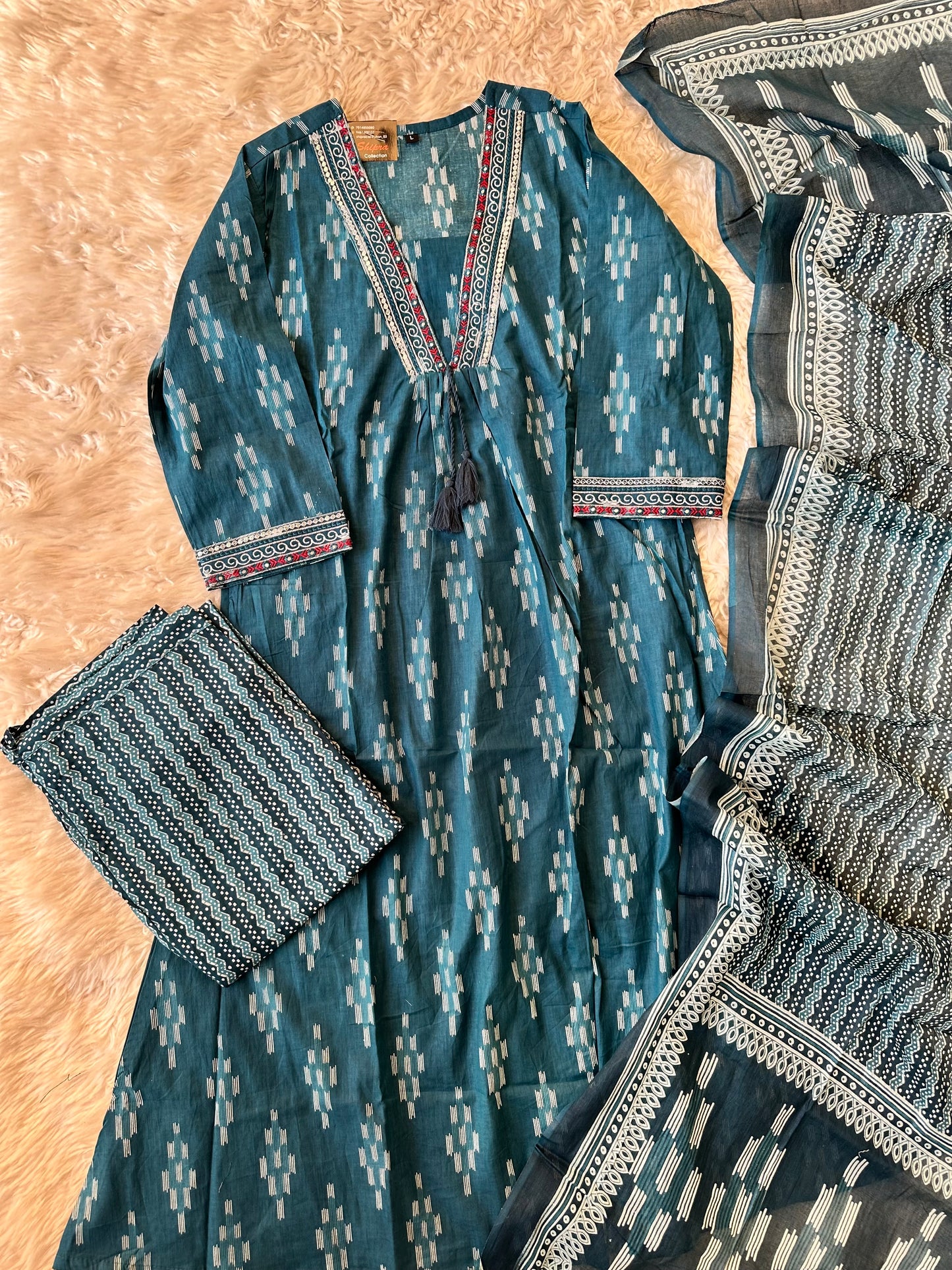 Budget Friendly FLARE Kurti Pant Dupatta Set