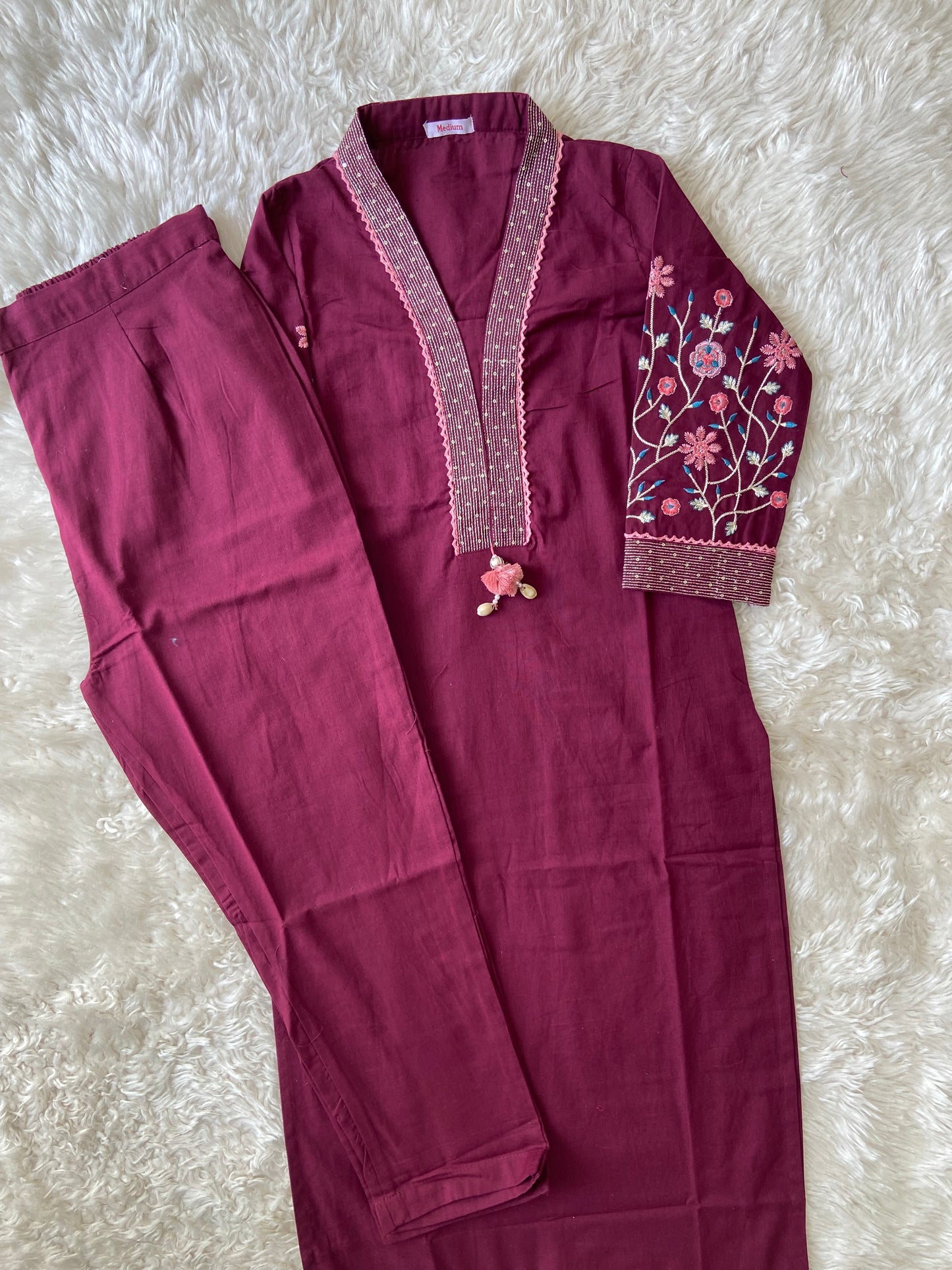 Khadi Cotton Kurti Pant Set