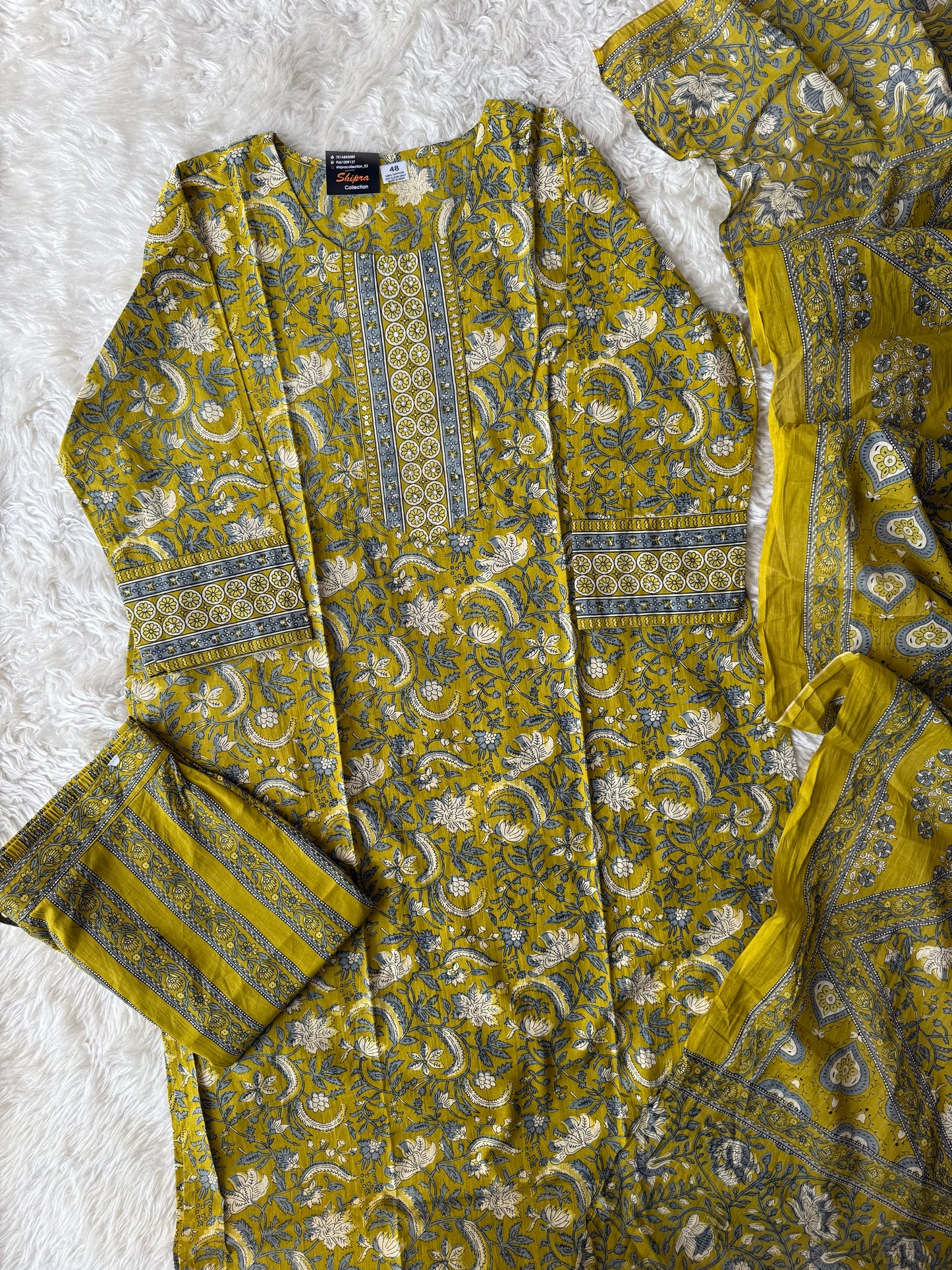 Premium Cotton Kurti Pant Dupatta Set
