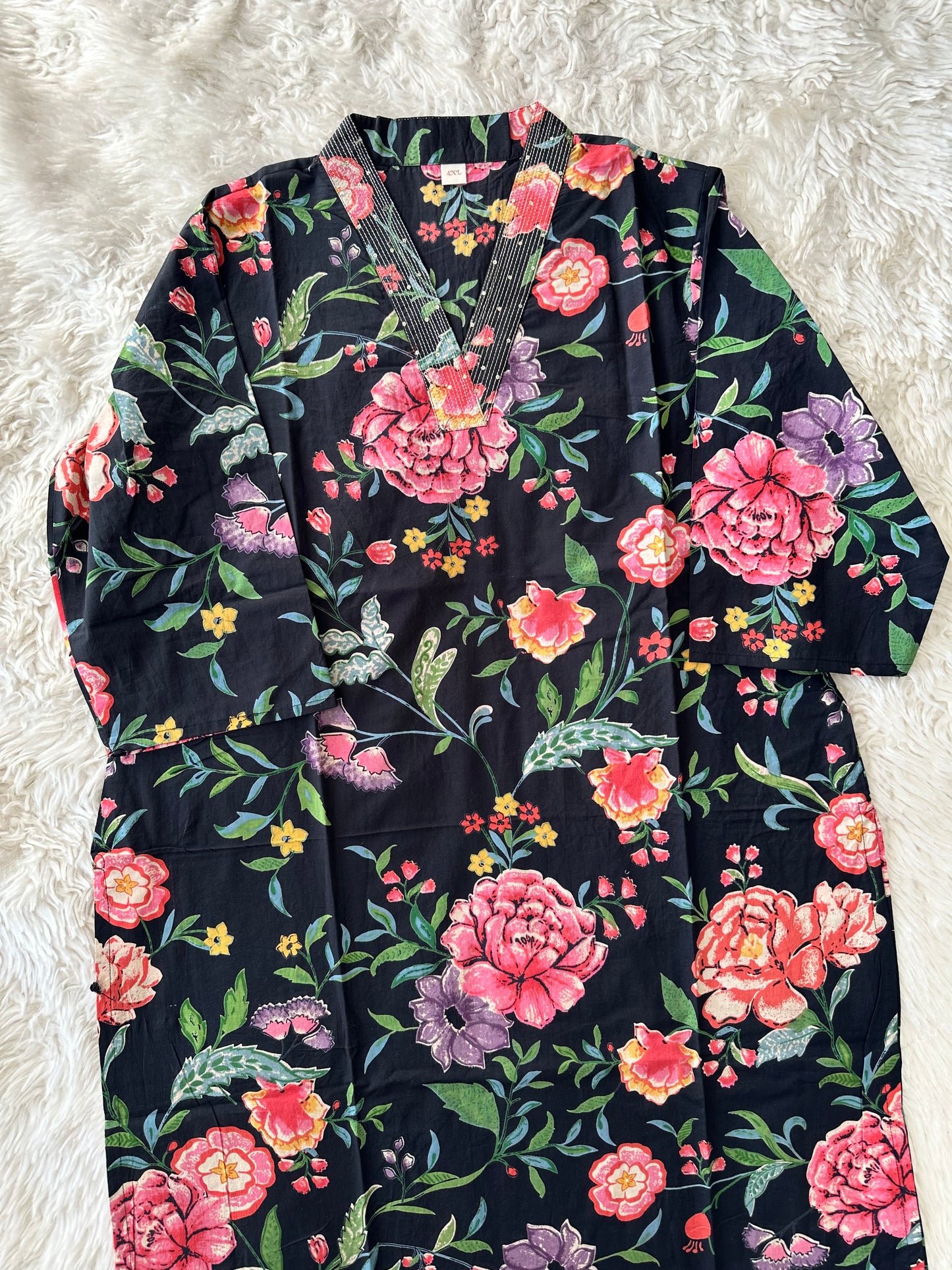 Premium Cotton V- Neck Kurti