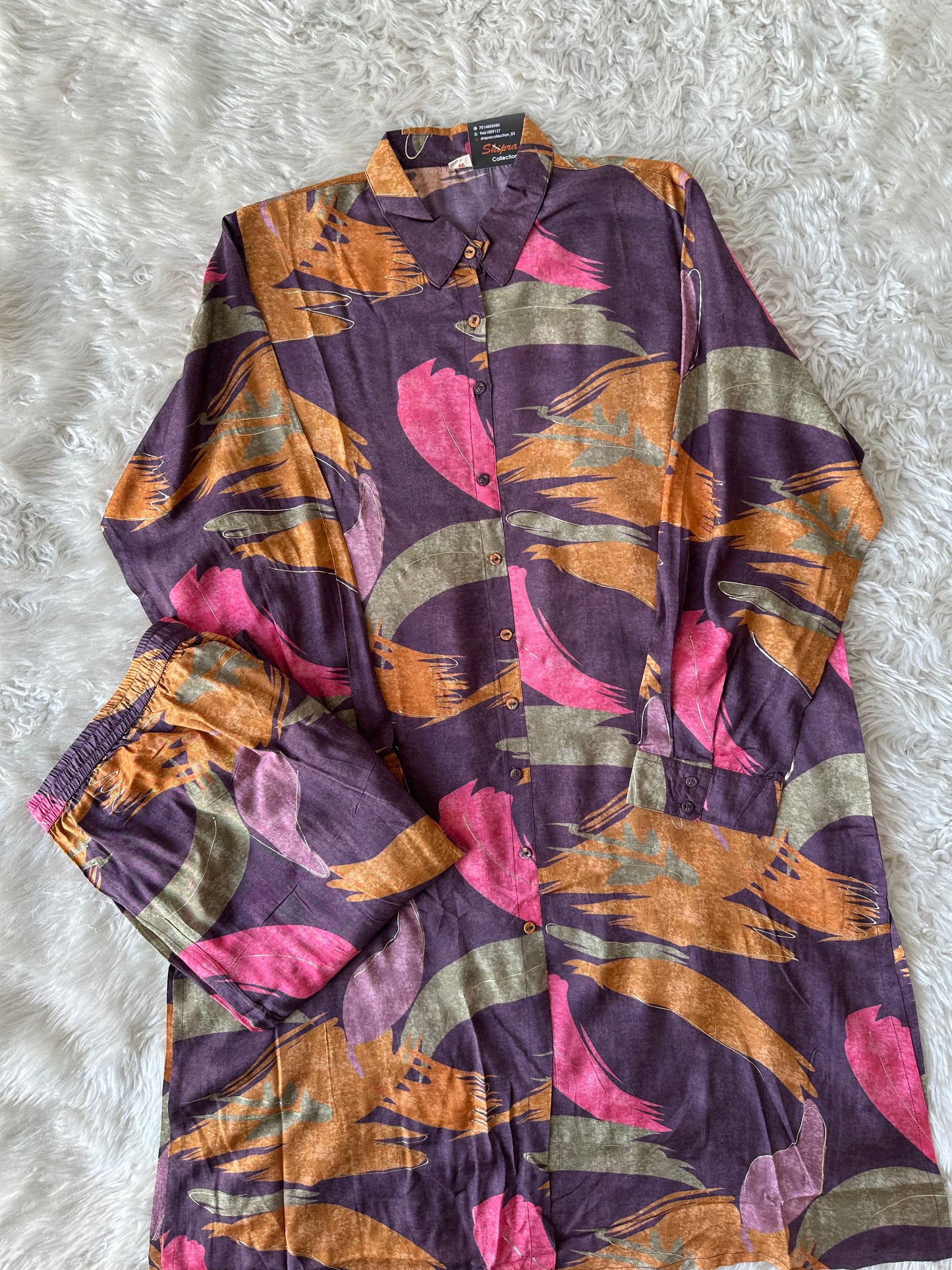 Pure Muslin Silk Co-ord Set
