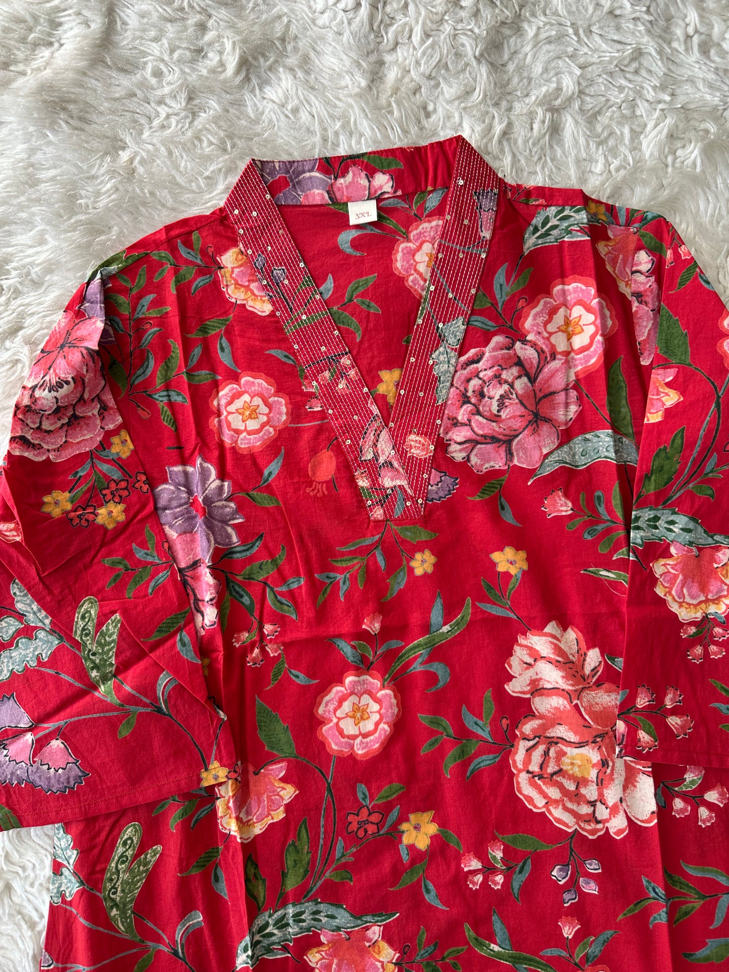 Premium Cotton V- Neck Kurti
