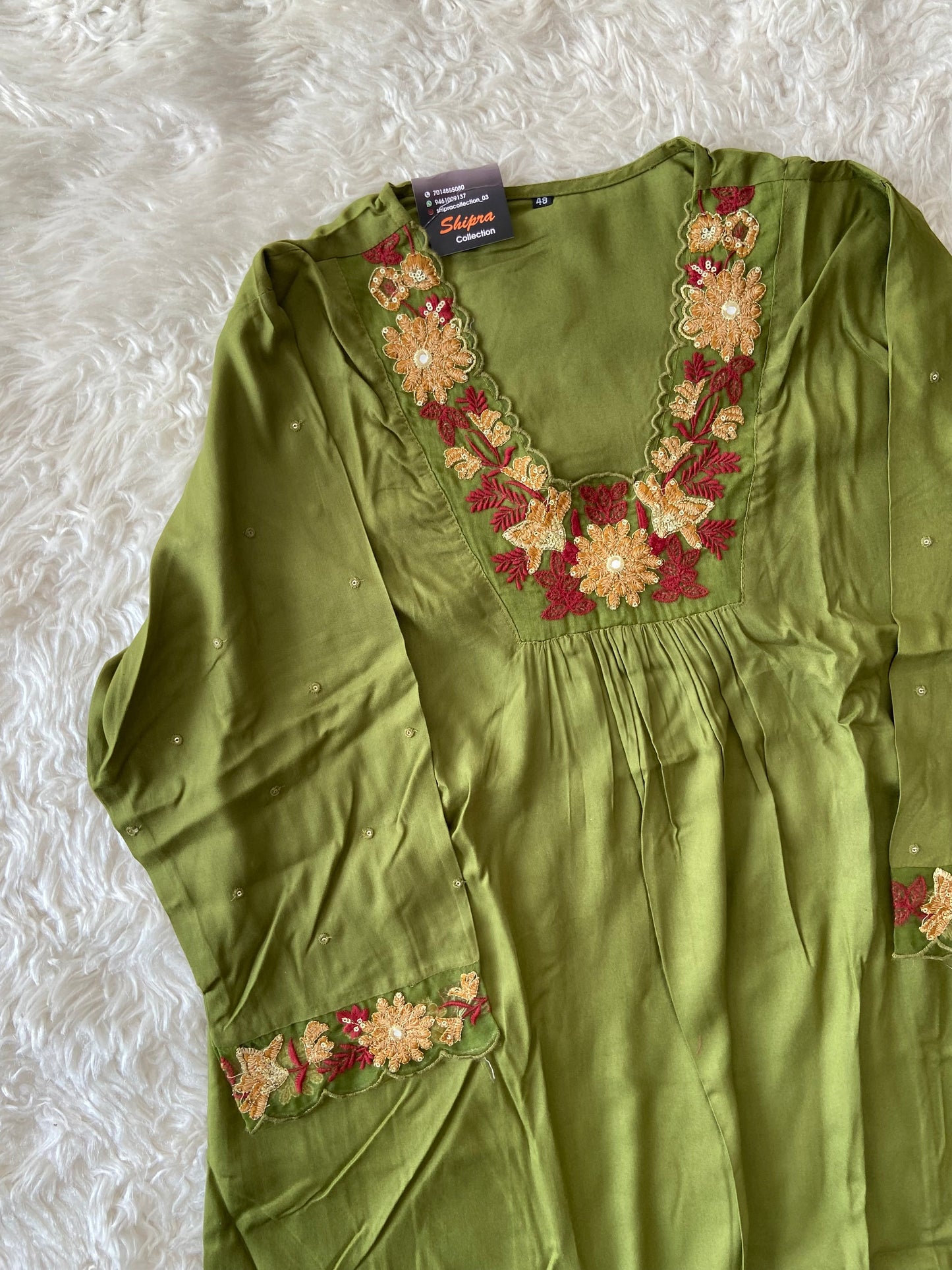 Rayon Kurti Pant Dupatta Set