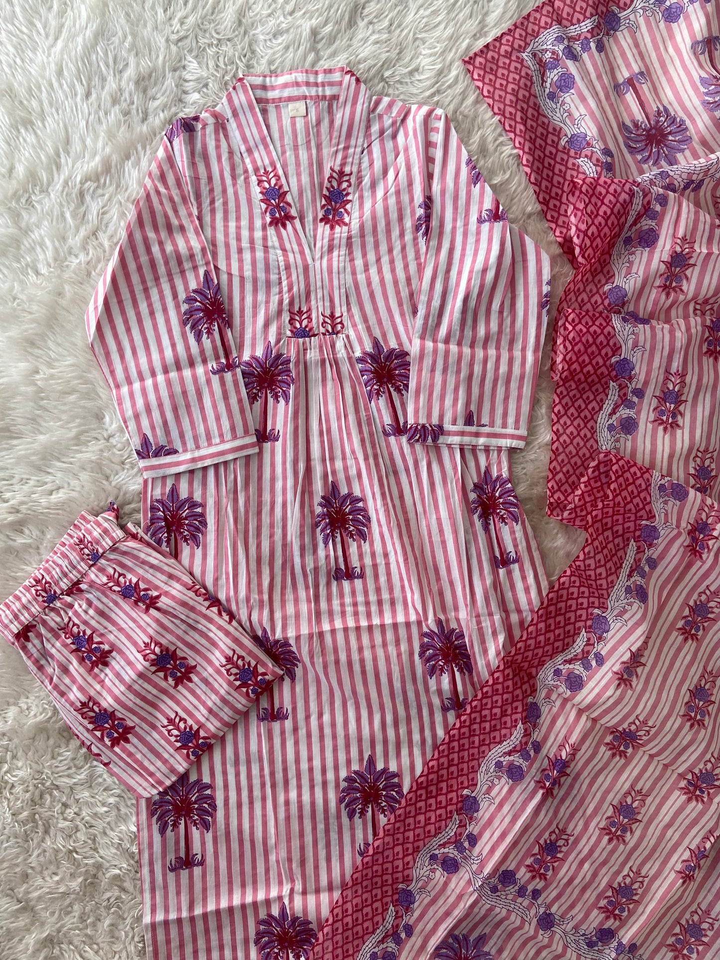 Premium Cotton Kurti Pant Dupatta Set