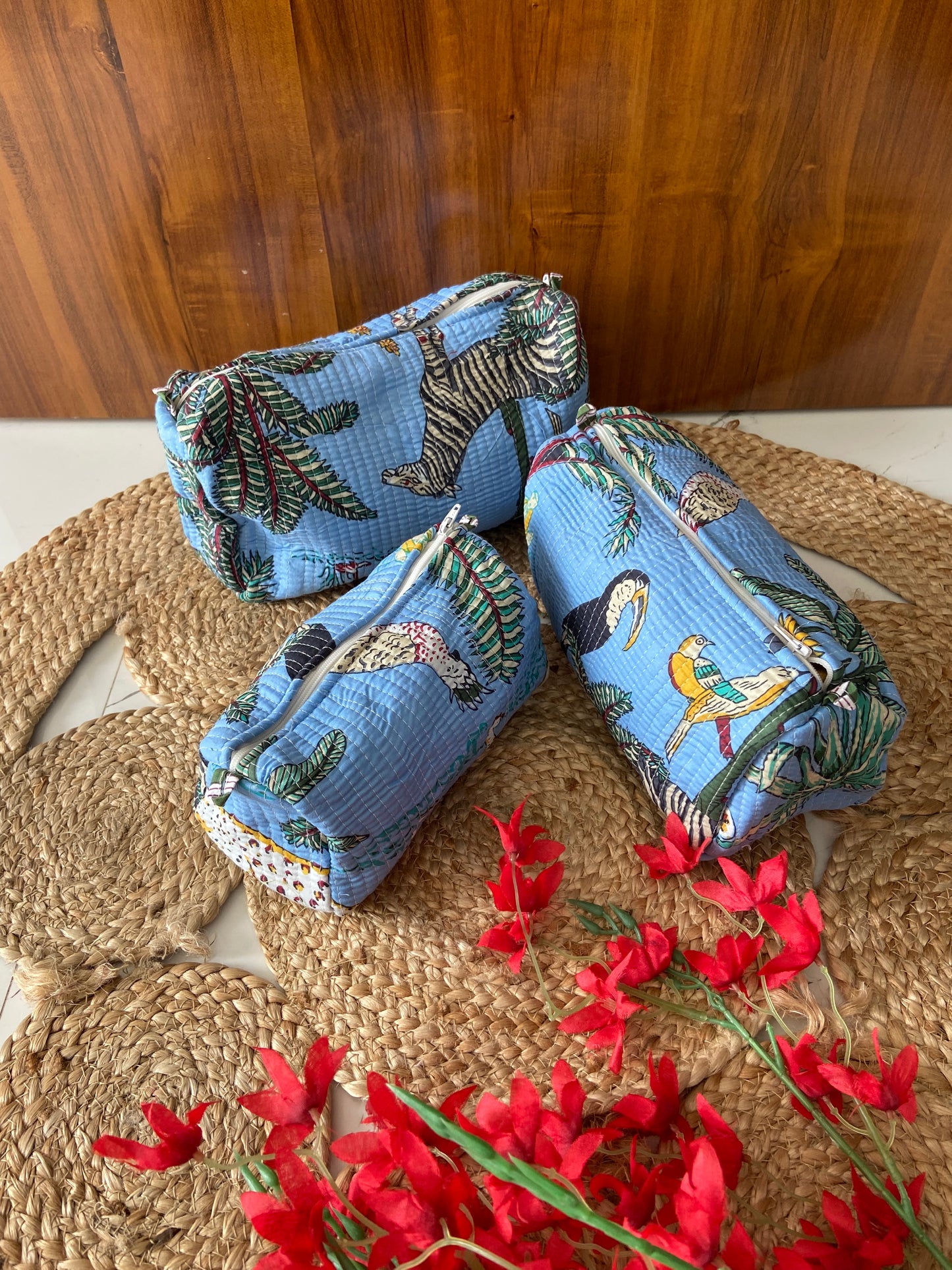 Cute 🌱 🌸 Utility Pouch (Set Of 3)