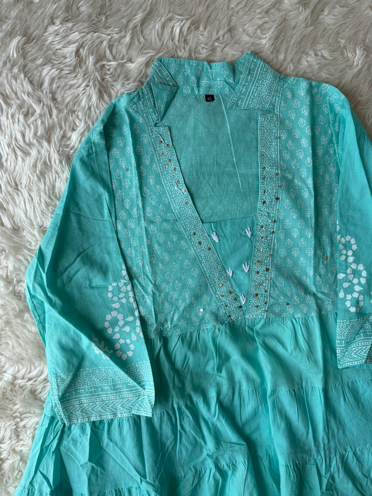 Cotton FLARE Kurti Pant Set