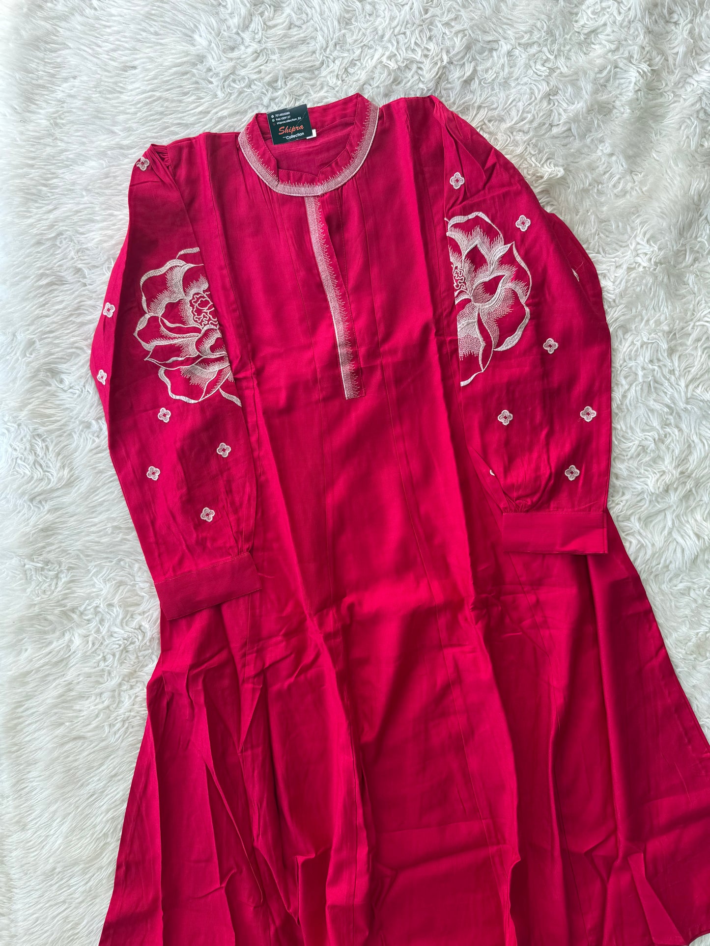 Pure Muslin Silk Kurti Pant Dupatta Set