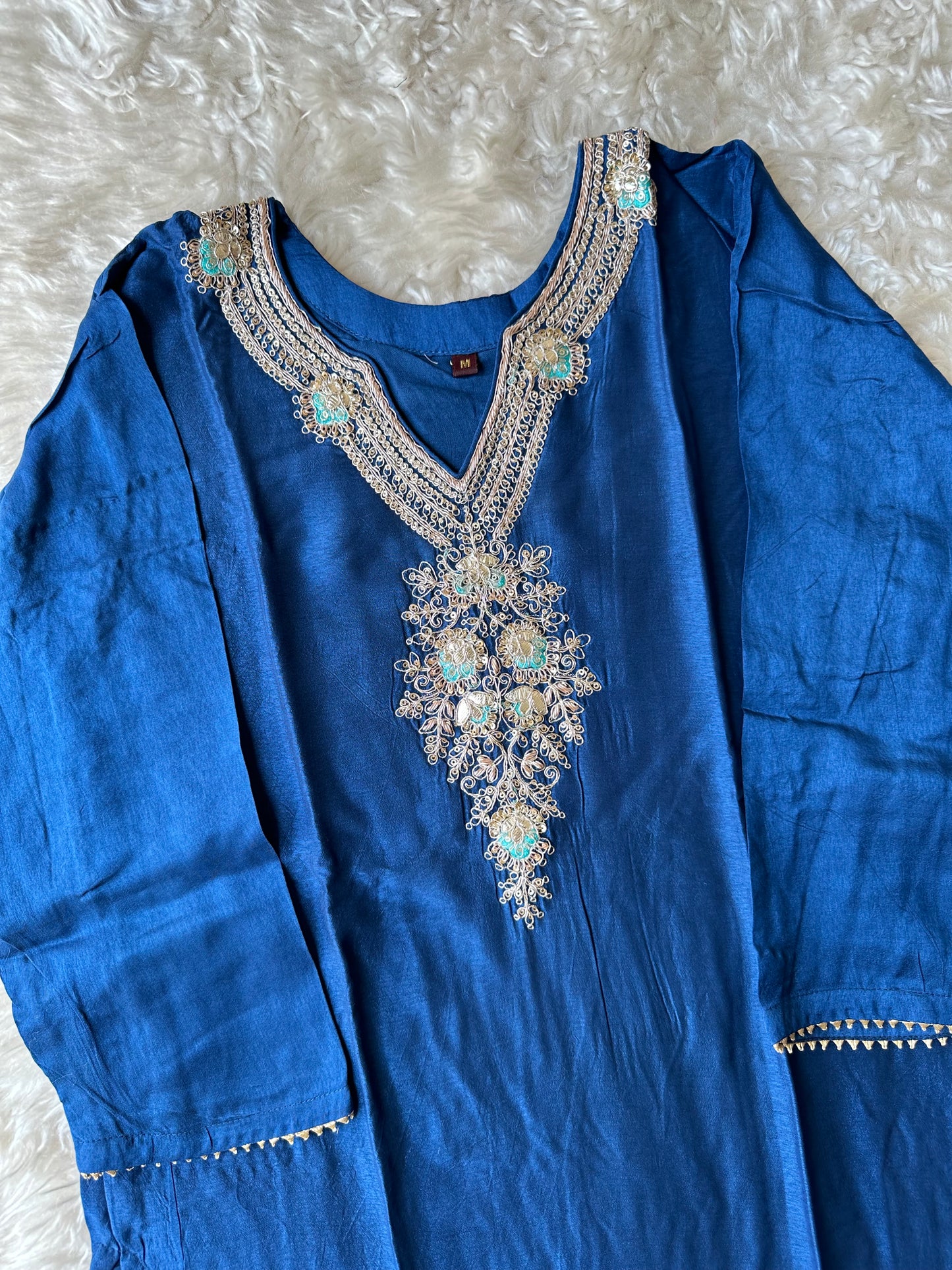Pure Silk Kurti Pant Dupatta Set